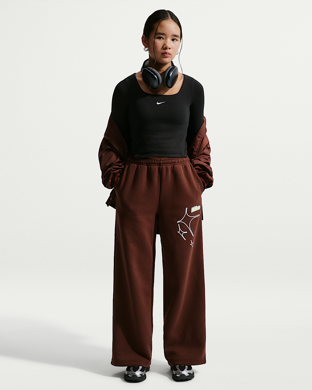 Детские  Nike Sportswear Studio Big Kids' (Girls') Open-Hem Pants