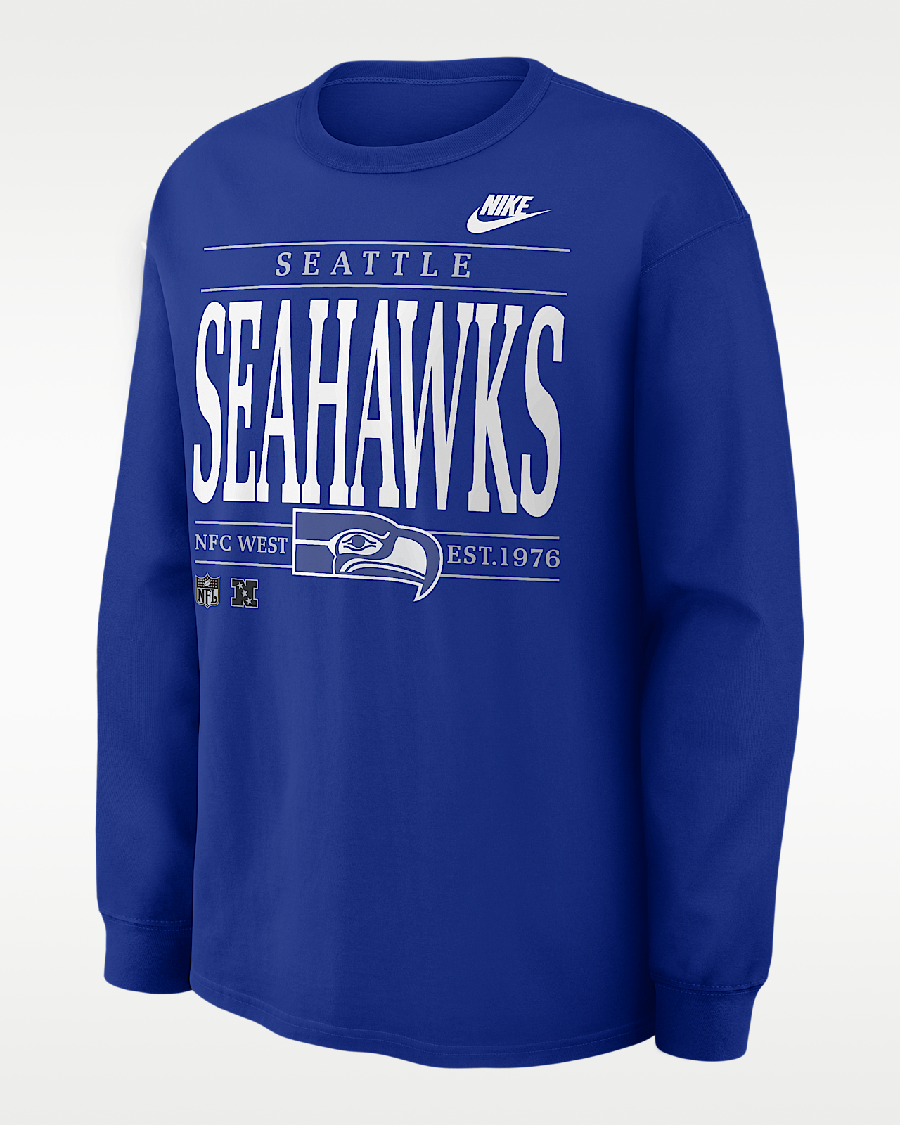 Мужская футболка Seattle Seahawks Rewind Max90 Nike NFL Long-Sleeve