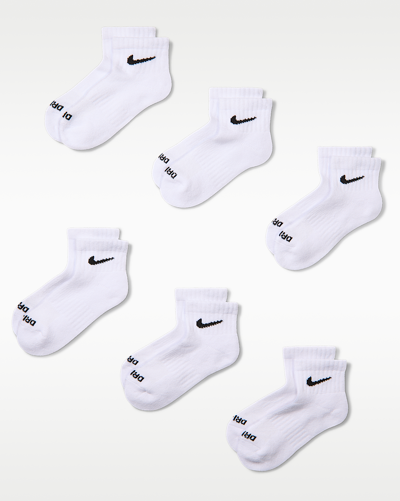 Детские носки Nike Performance Basics Kids' Dri-FIT Ankle Socks (6 Pairs)