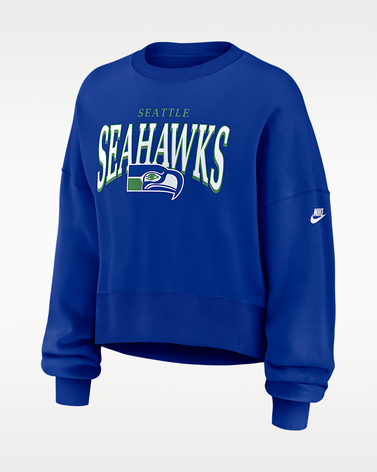 Женские  Seattle Seahawks Rewind Phoenix Nike NFL Oversized Pullover Crew