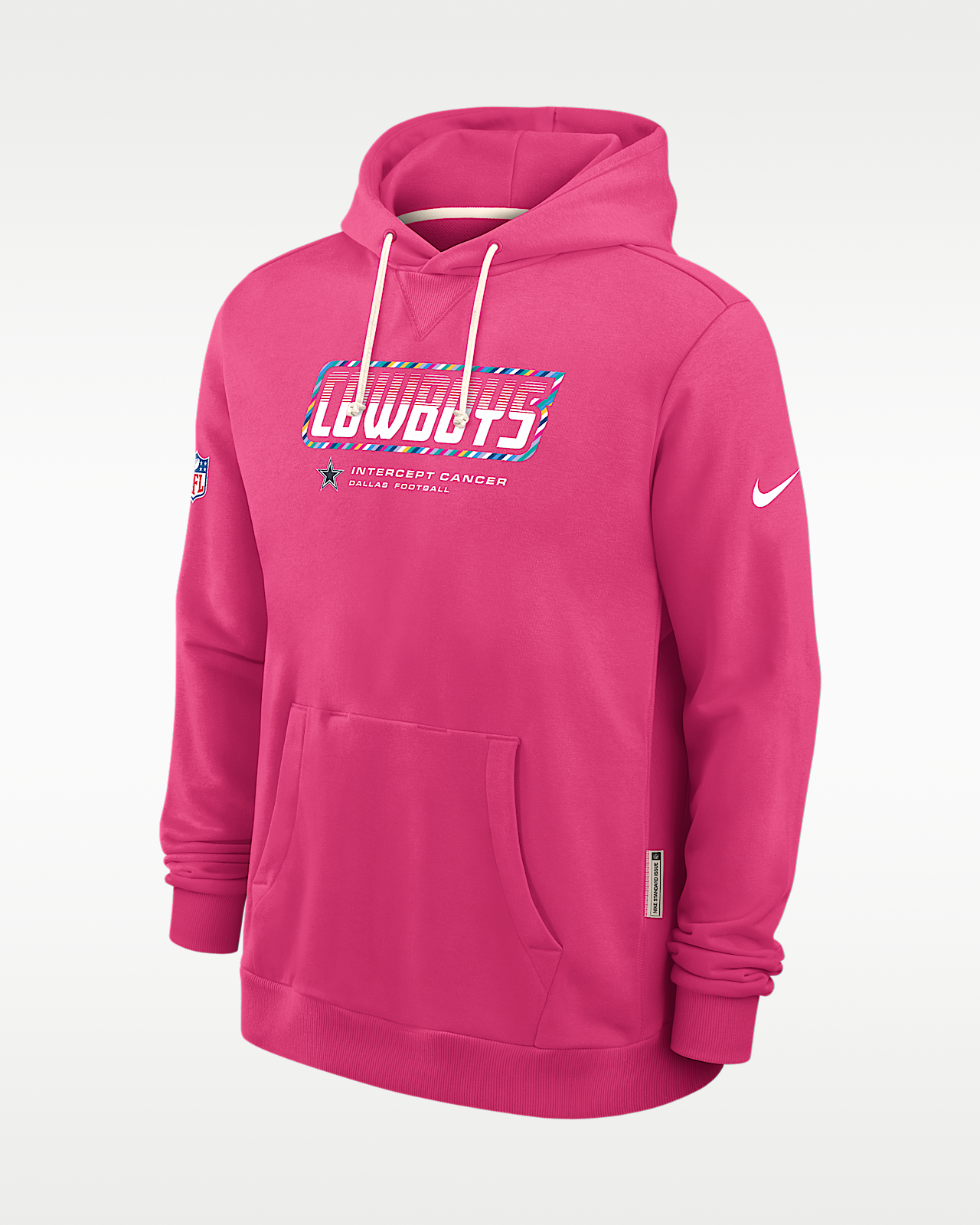 Мужское худи Dallas Cowboys Crucial Catch Sideline Standard Issue Nike Dri-FIT NFL Pullover Hoodie