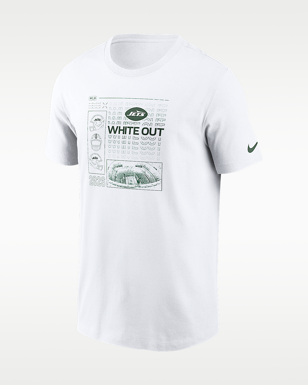 Мужская футболка New York Jets White Out Nike NFL
