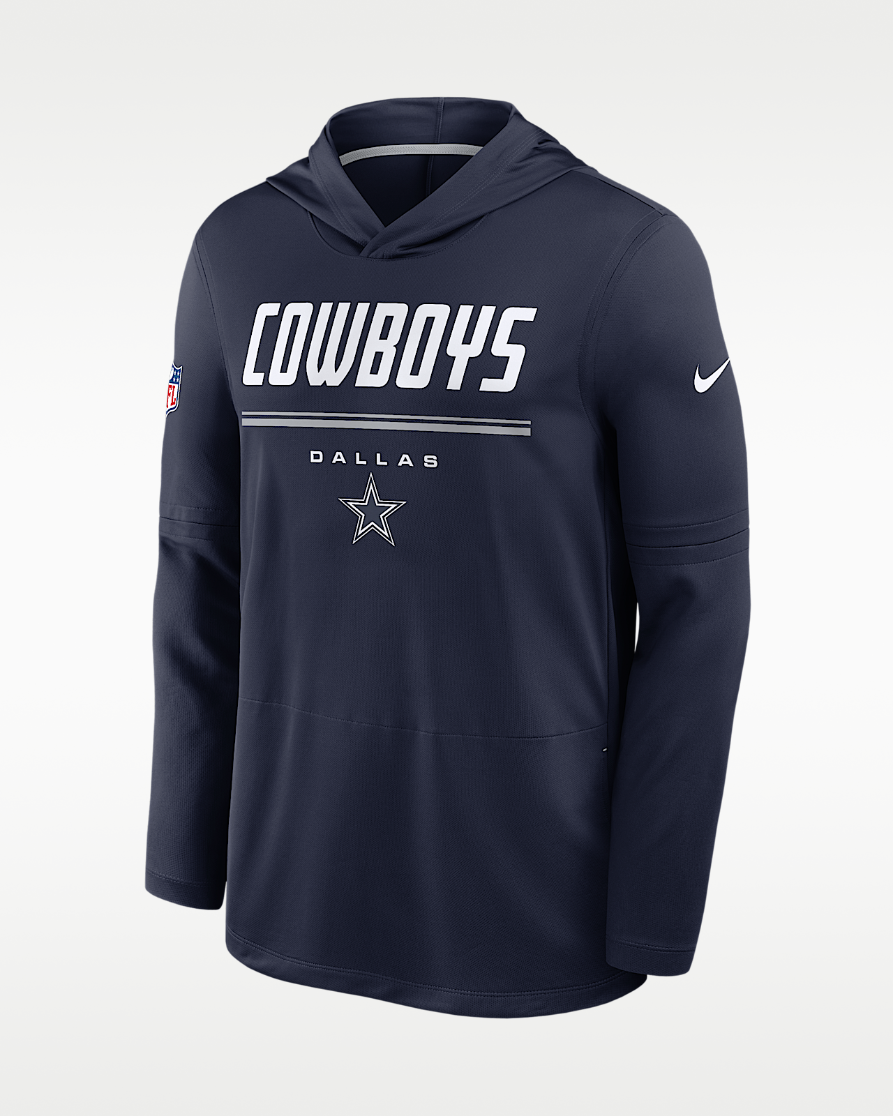 Мужские  Dallas Cowboys Sideline Nike Dri-FIT NFL Long-Sleeve Hooded Top