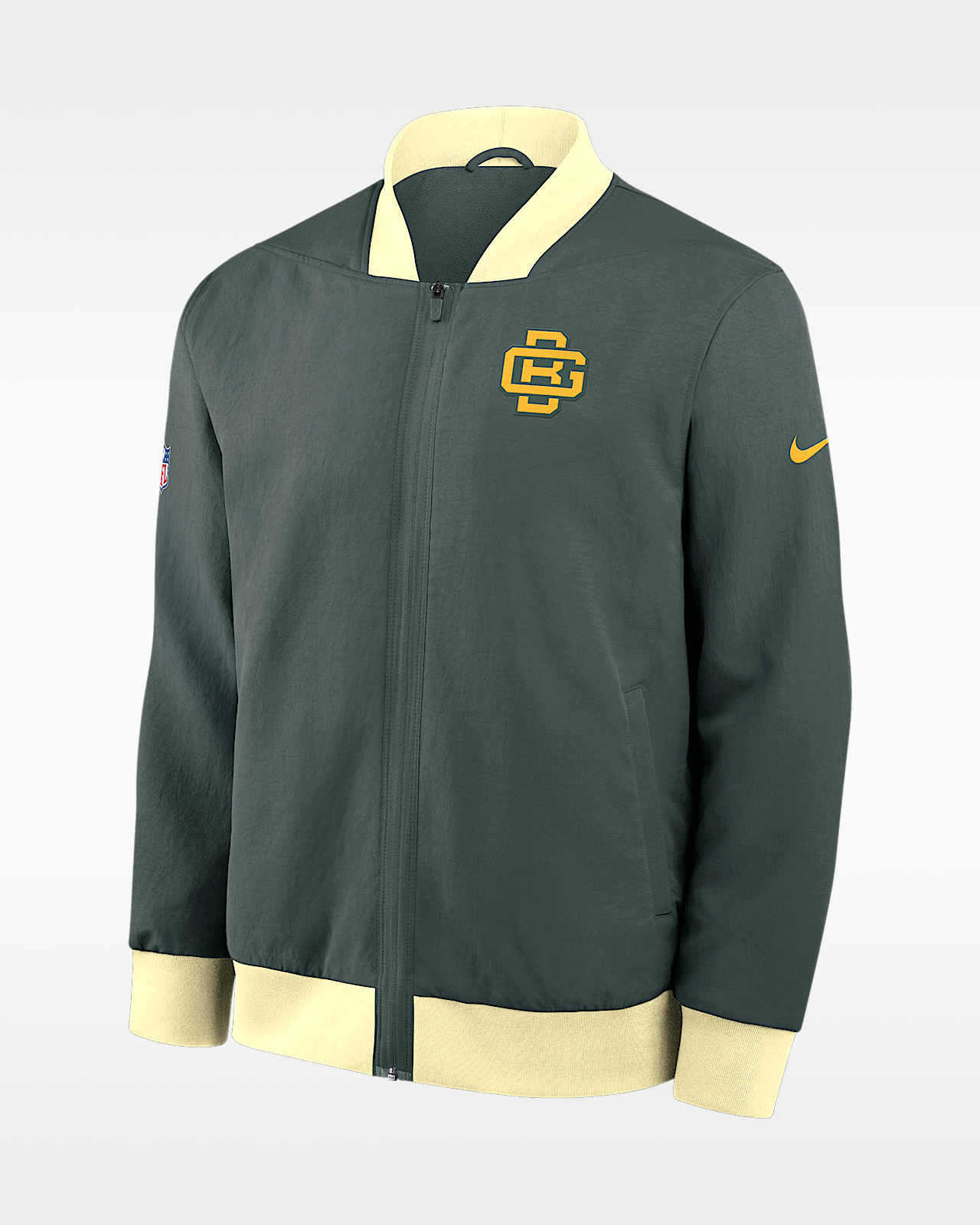 Мужская куртка Green Bay Packers Rivalries Collection Sideline Nike NFL Full-Zip Bomber