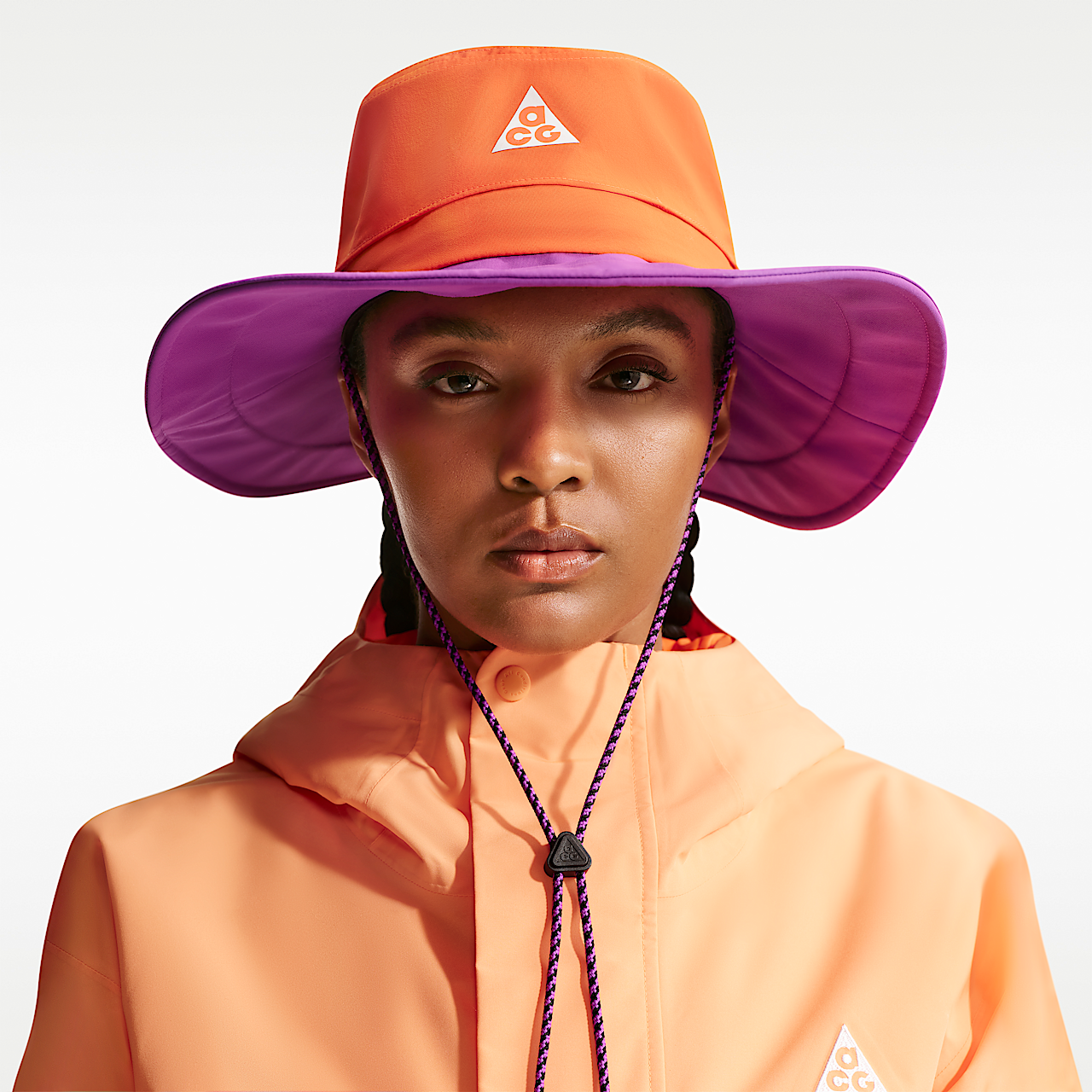 Nike ACG sneaker Safety Orange/Vivid Purple/Zwart