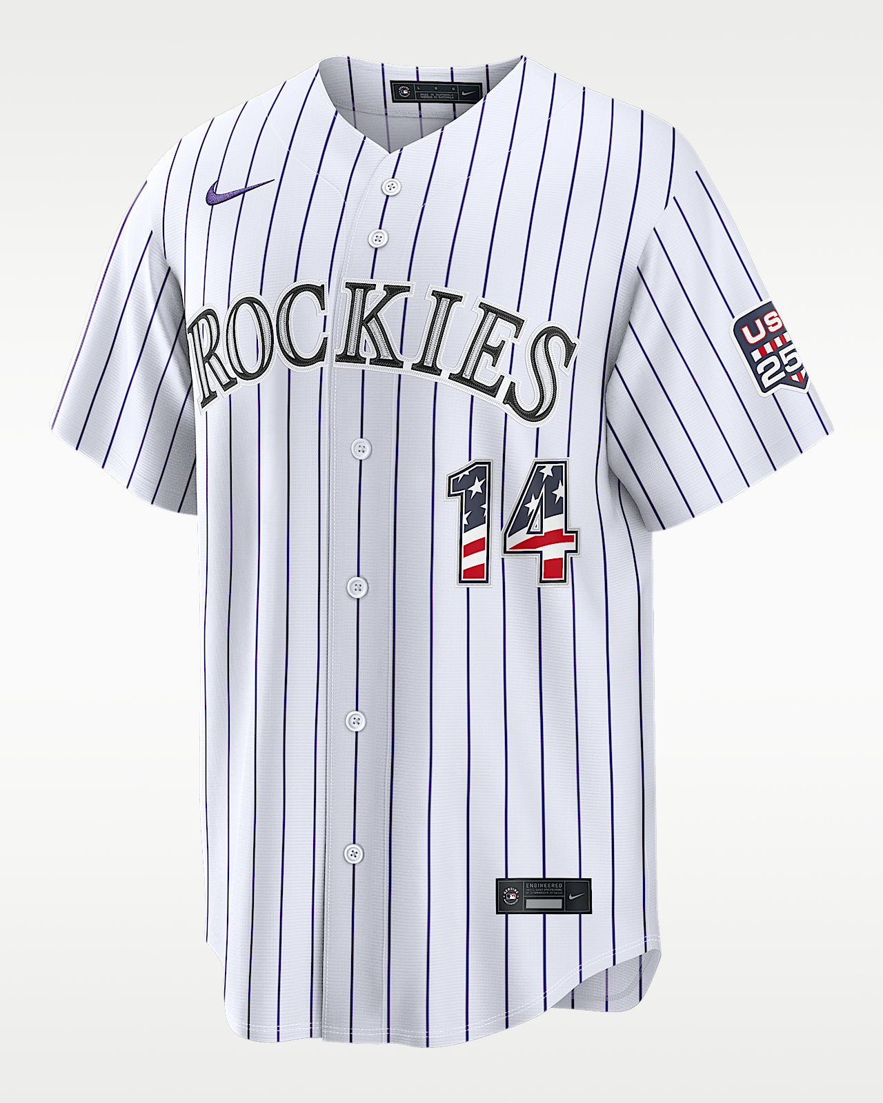Мужские джерси Ezequiel Tovar Colorado Rockies USA 250 Nike MLB Stadium Jersey