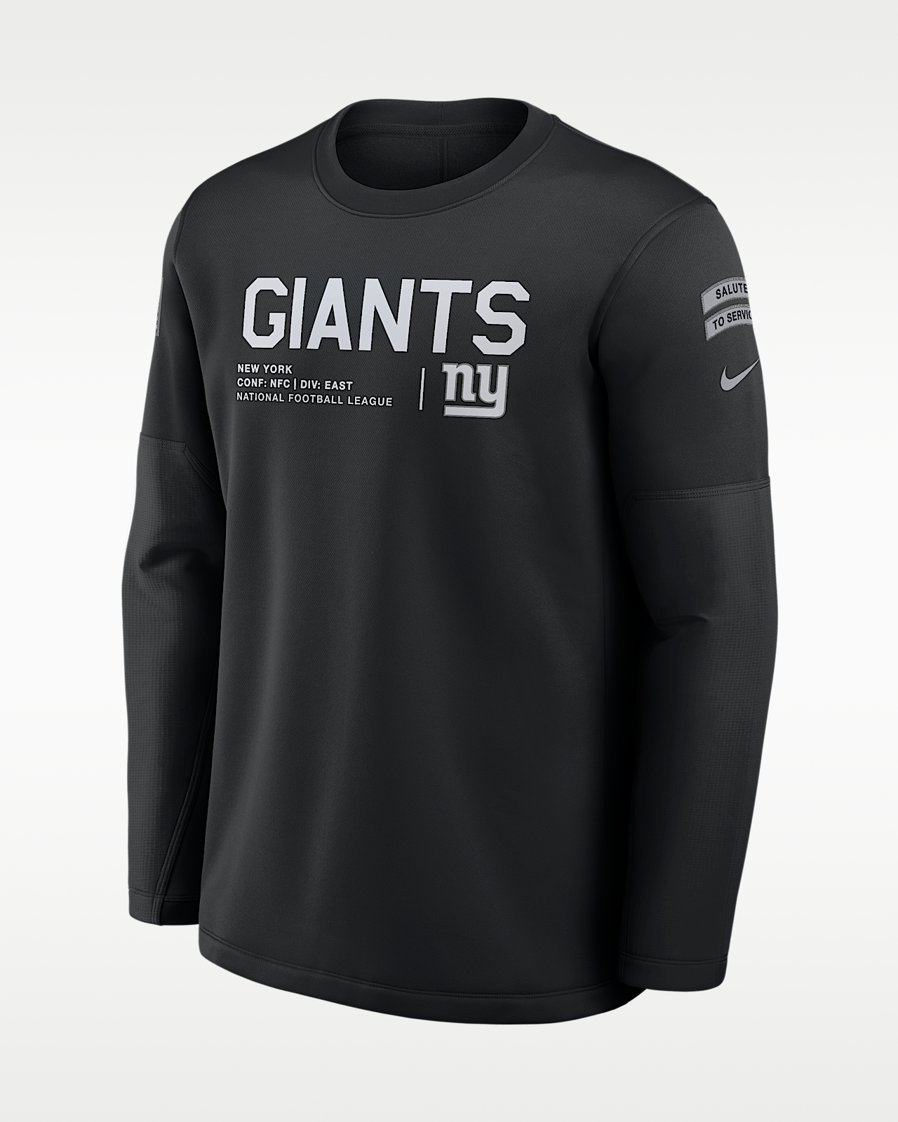 Мужские  New York Giants Salute to Service Sideline Coaches Nike NFL Pullover Crew