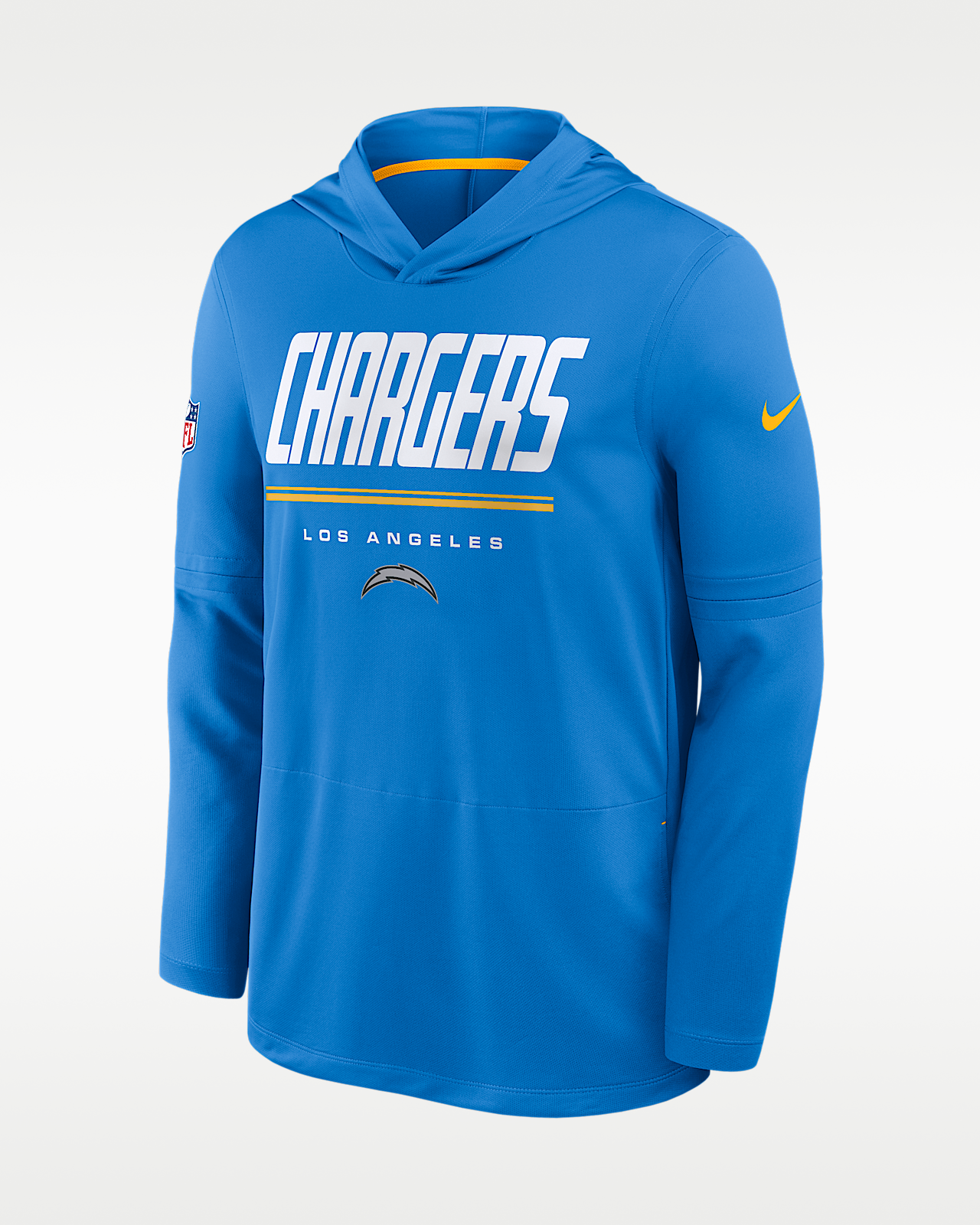 Мужские  Los Angeles Chargers Sideline Nike Dri-FIT NFL Long-Sleeve Hooded Top