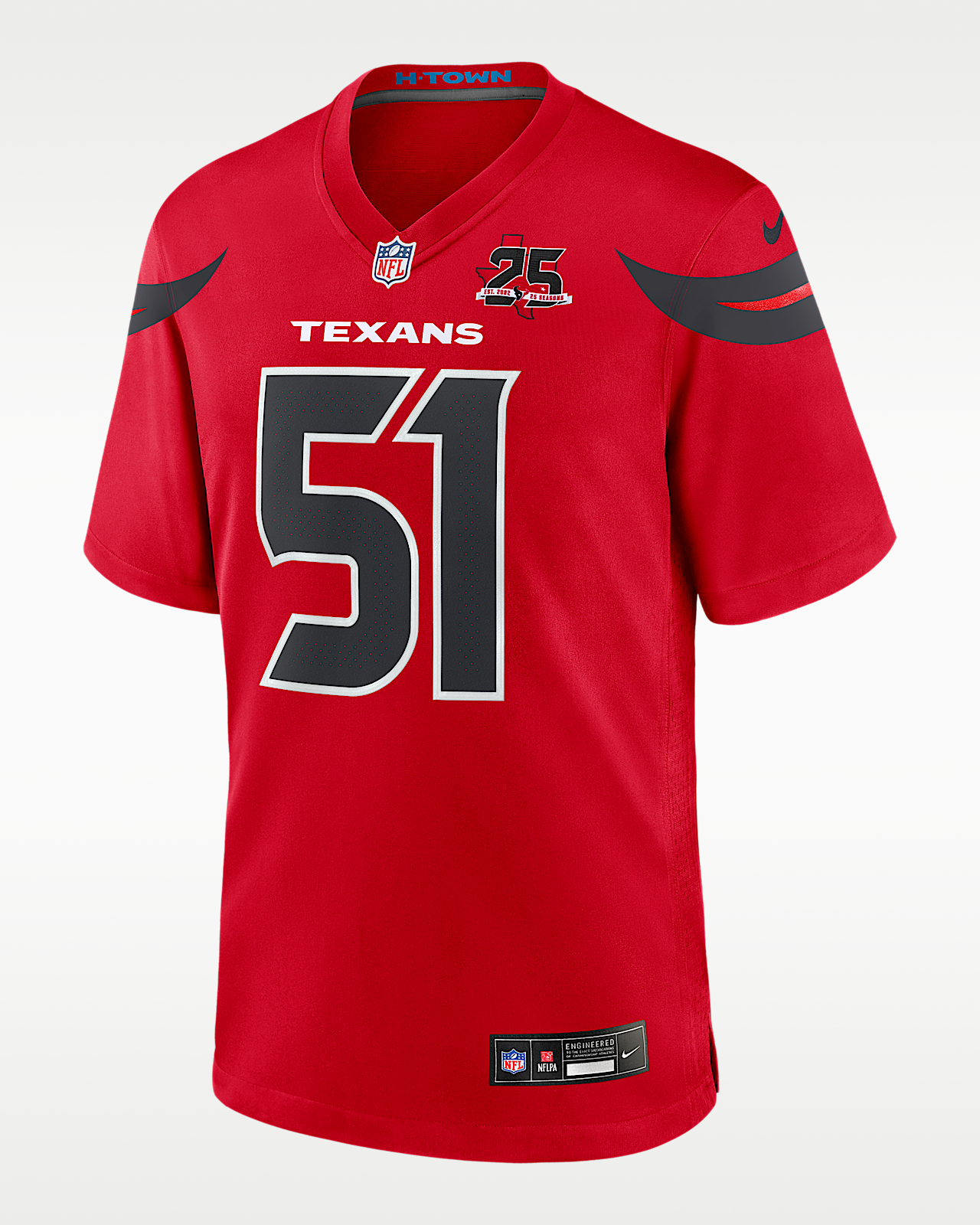 Мужские джерси Will Anderson Jr. Houston Texans 25th Season Nike NFL Game Jersey