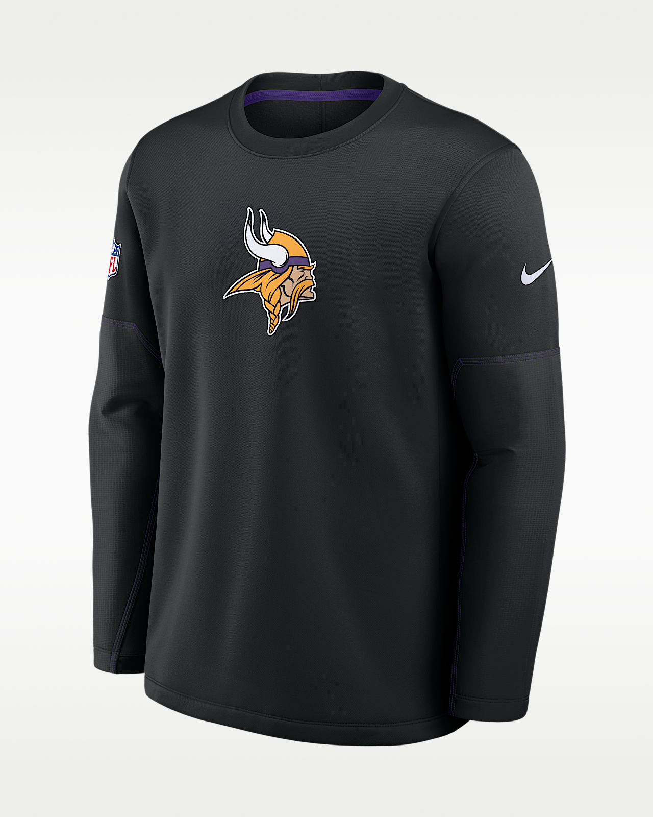 Мужская футболка Minnesota Vikings Sideline Coaches Nike Therma-FIT NFL Long-Sleeve
