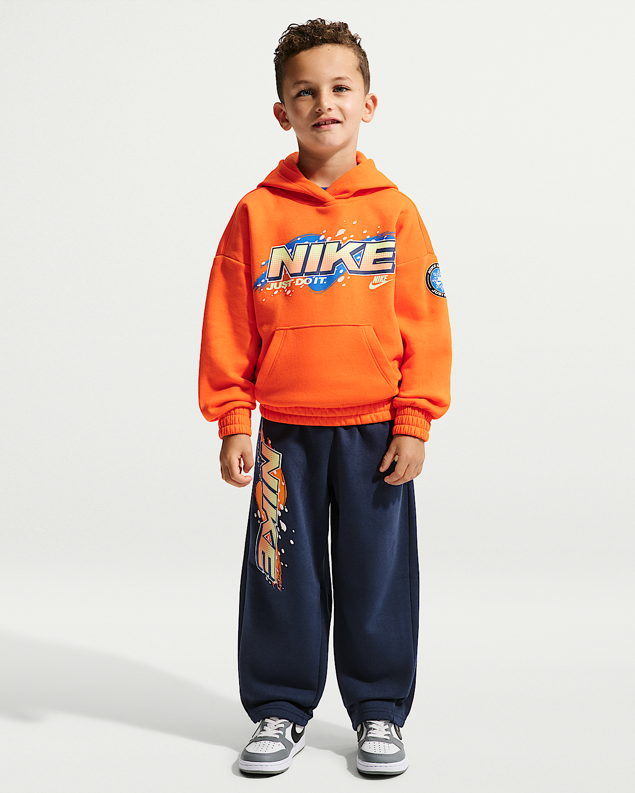 Детское худи Nike Sportswear Little Kids' Snow Motion Fleece Pullover Hoodie 2-Piece Set