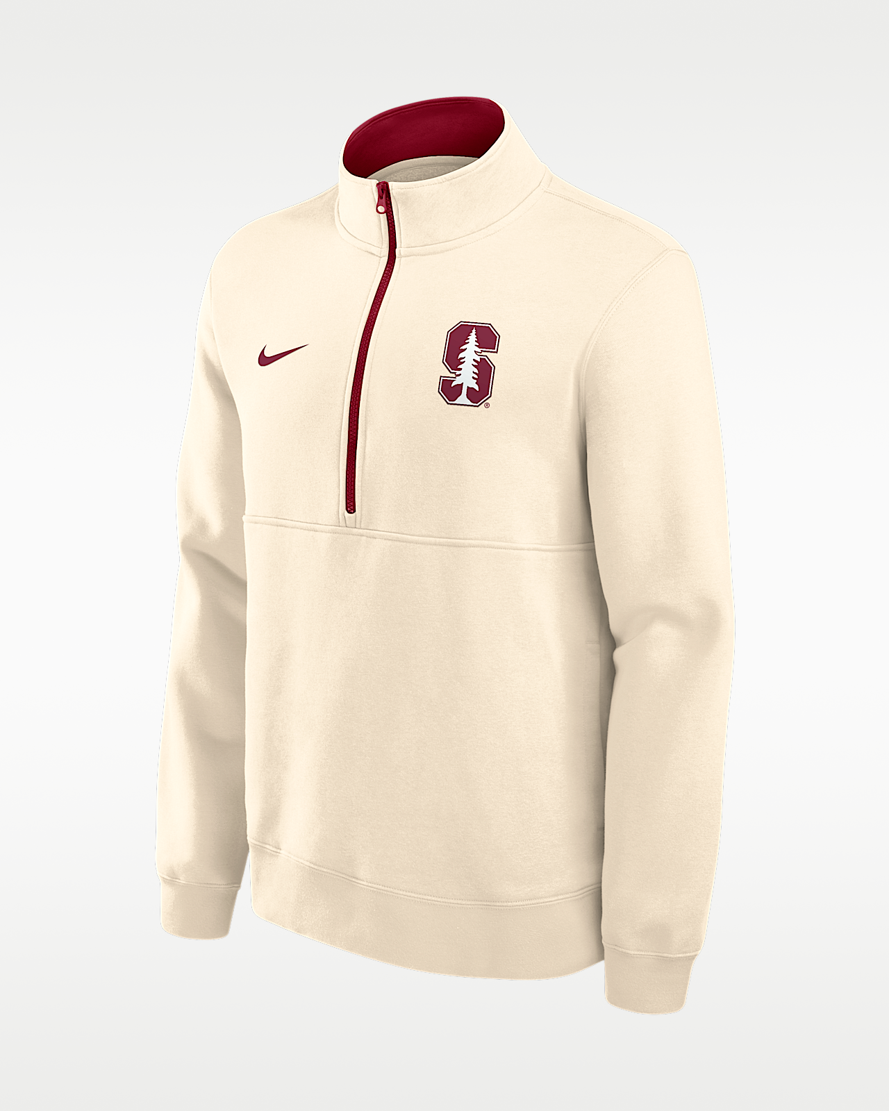 Мужские  Stanford Primetime Primary Logo Nike College 1/2-Zip Crew