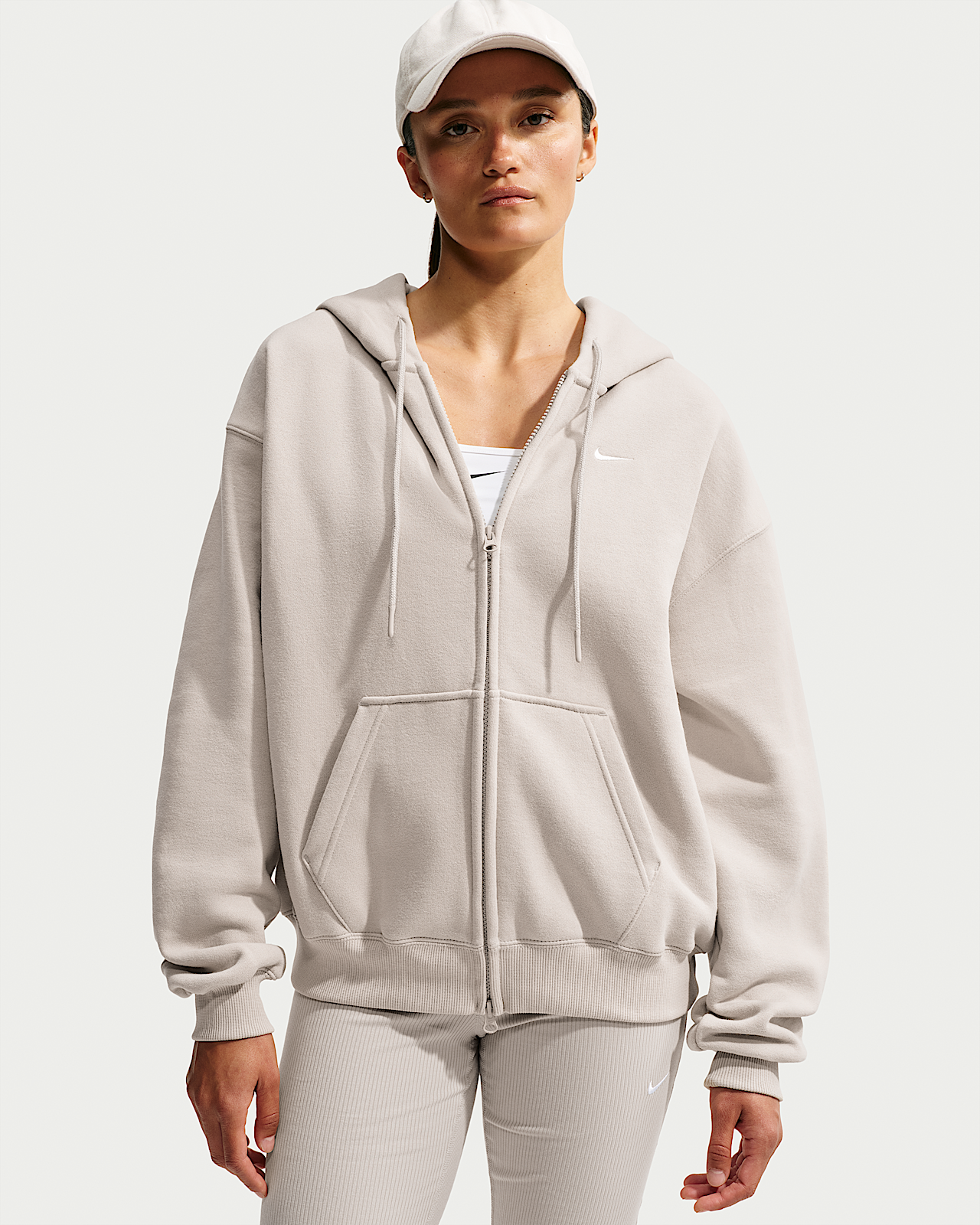 Женское худи Nike Studio Fleece Medium Weight Oversized Full-Zip Hoodie