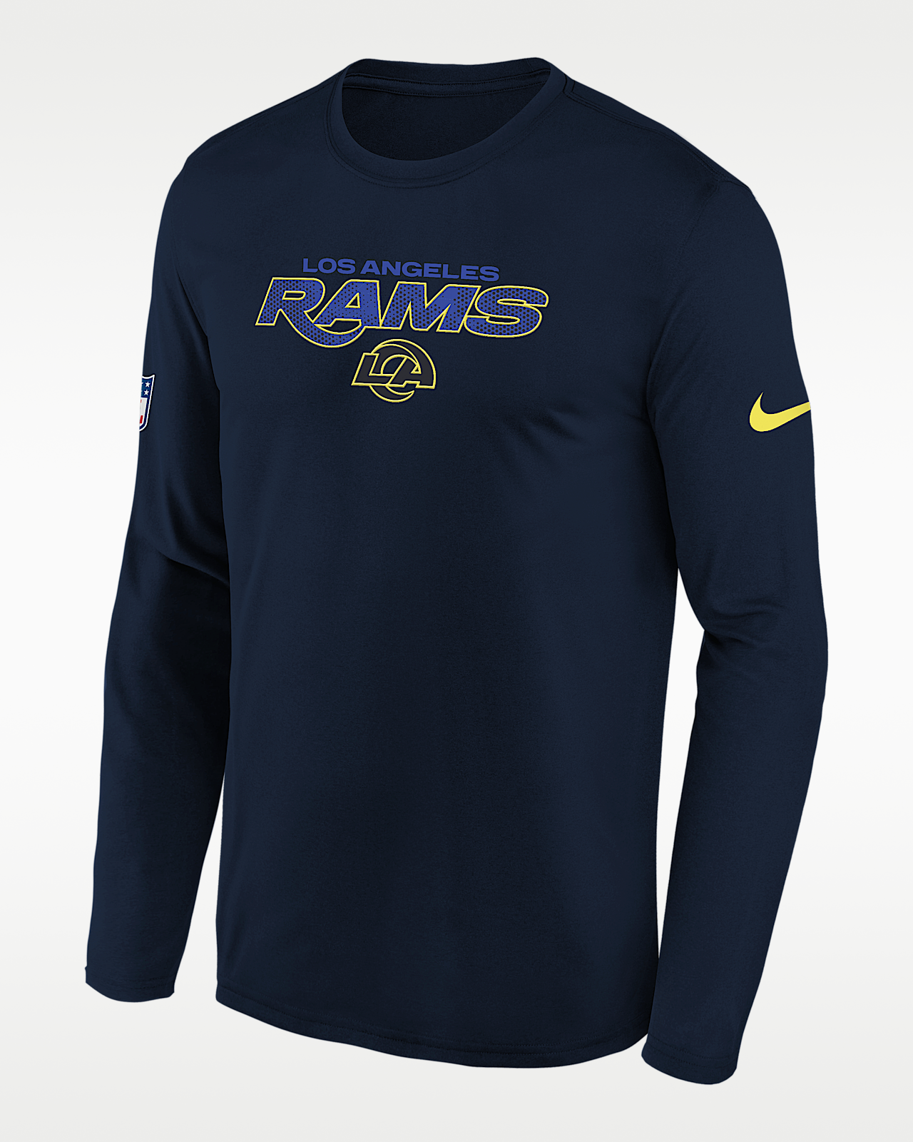 Детская футболка Los Angeles Rams Rivalries Collection Sideline Legend Big Kids' Nike Dri-FIT NFL Long-Sleeve