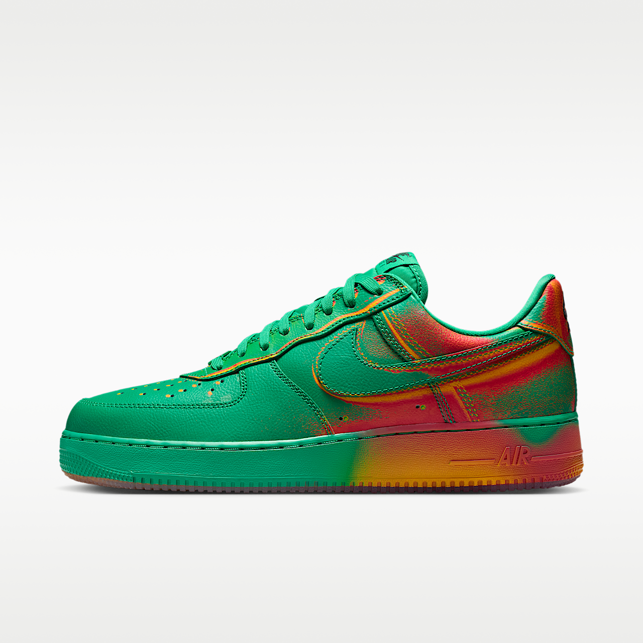 Nike Air Force 1 sneaker Stadium Green/Laser Orange/Bright Crimson