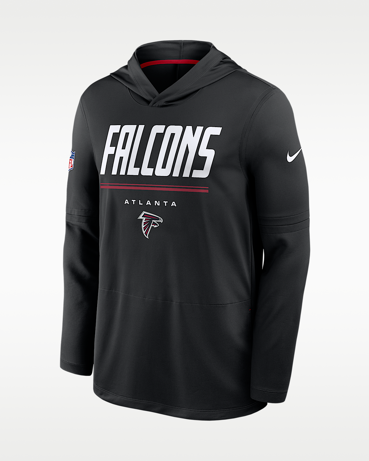 Мужские  Atlanta Falcons Sideline Nike Dri-FIT NFL Long-Sleeve Hooded Top