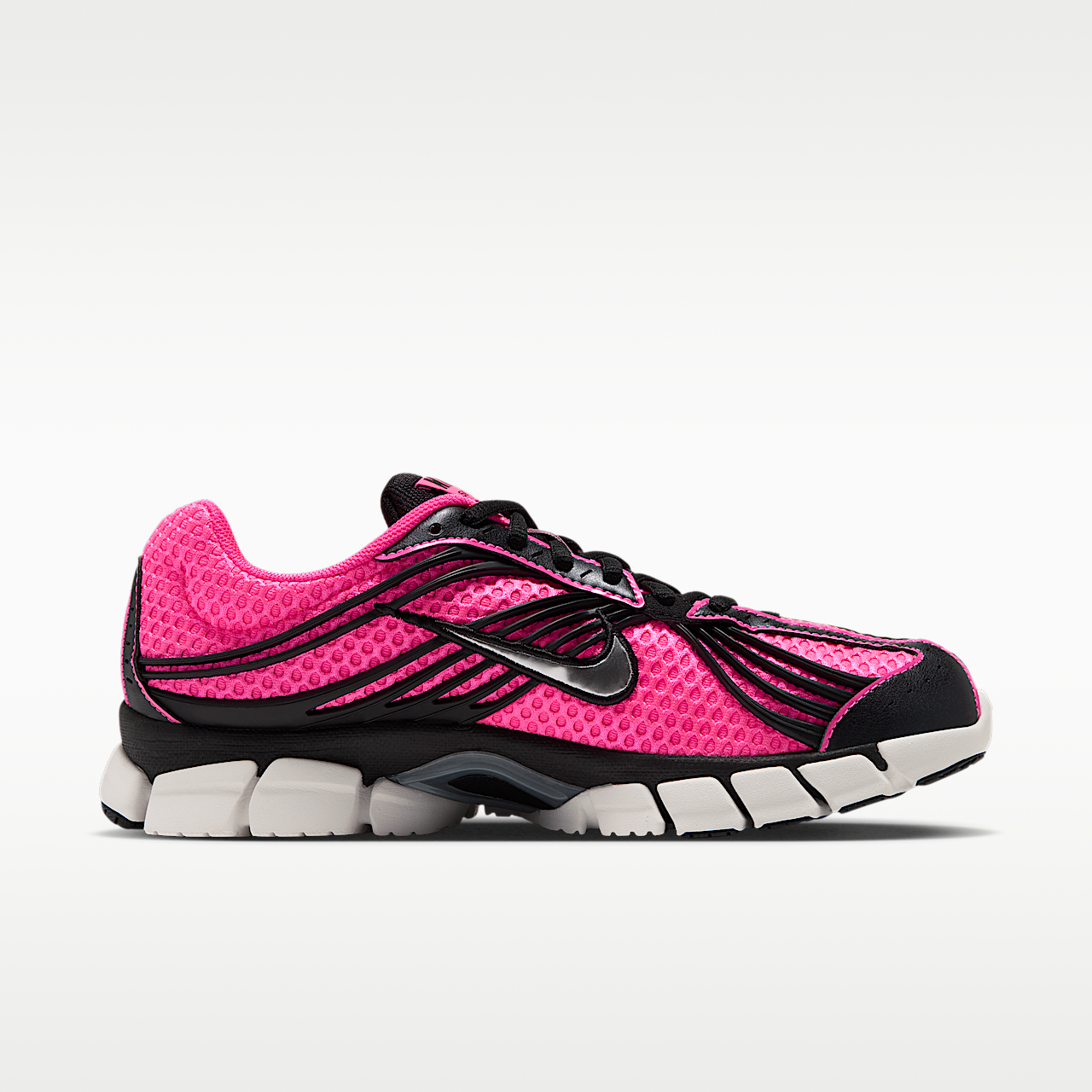 Nike  sneaker Hyper Pink/Zwart/Summit White/Metallic Silver
