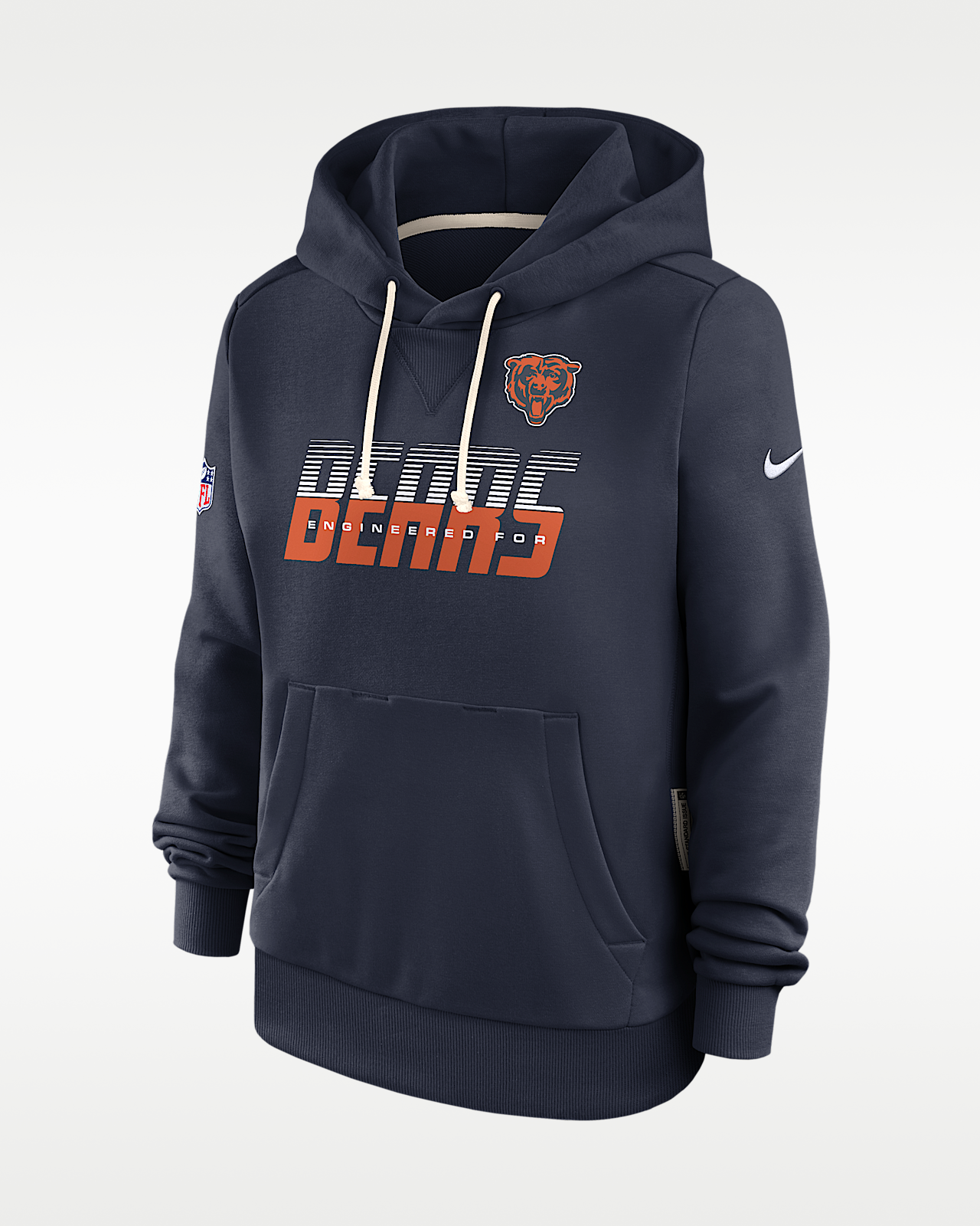 Женское худи Chicago Bears Sideline Standard Issue Nike Dri-FIT NFL Pullover Hoodie