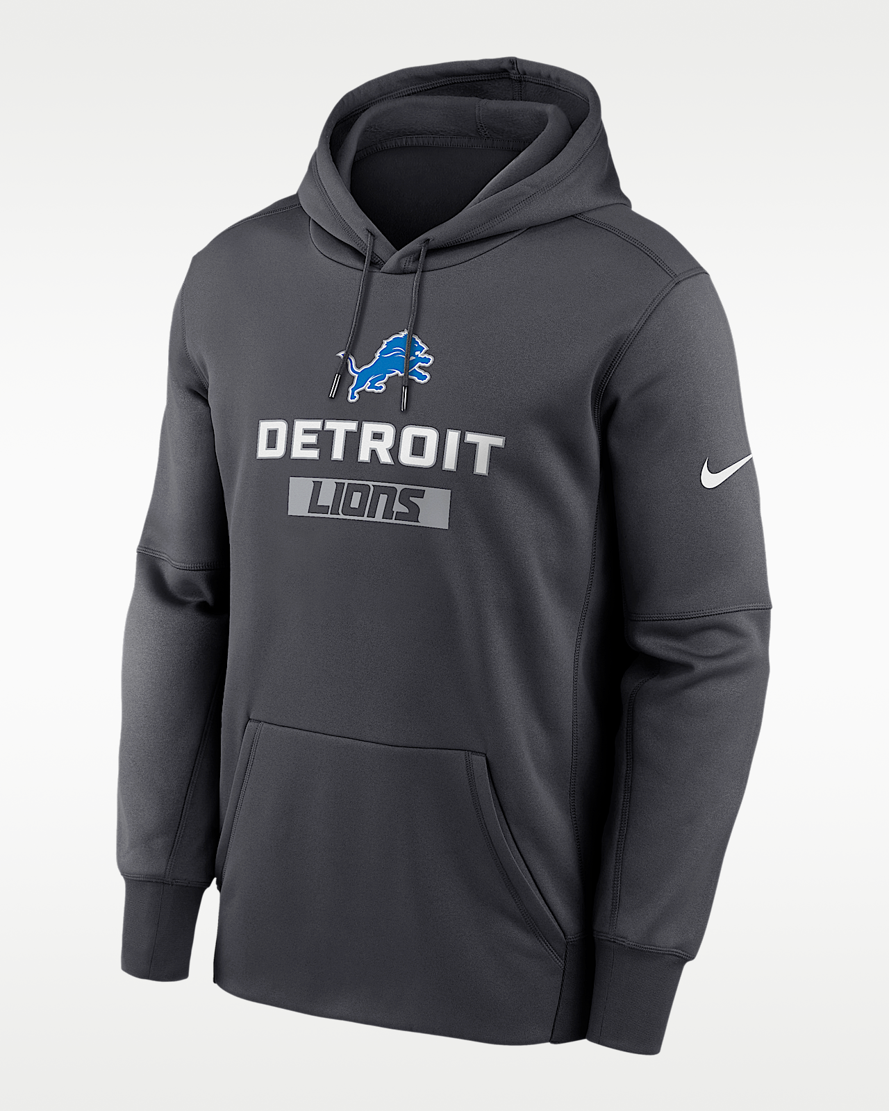 Мужское худи Detroit Lions Toss Sweep Men’s Nike Therma NFL Pullover Hoodie