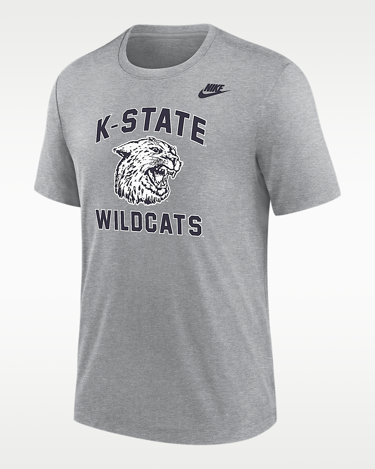 Мужская футболка Kansas State Wildcats Nike Football Tri-Blend для футбола
