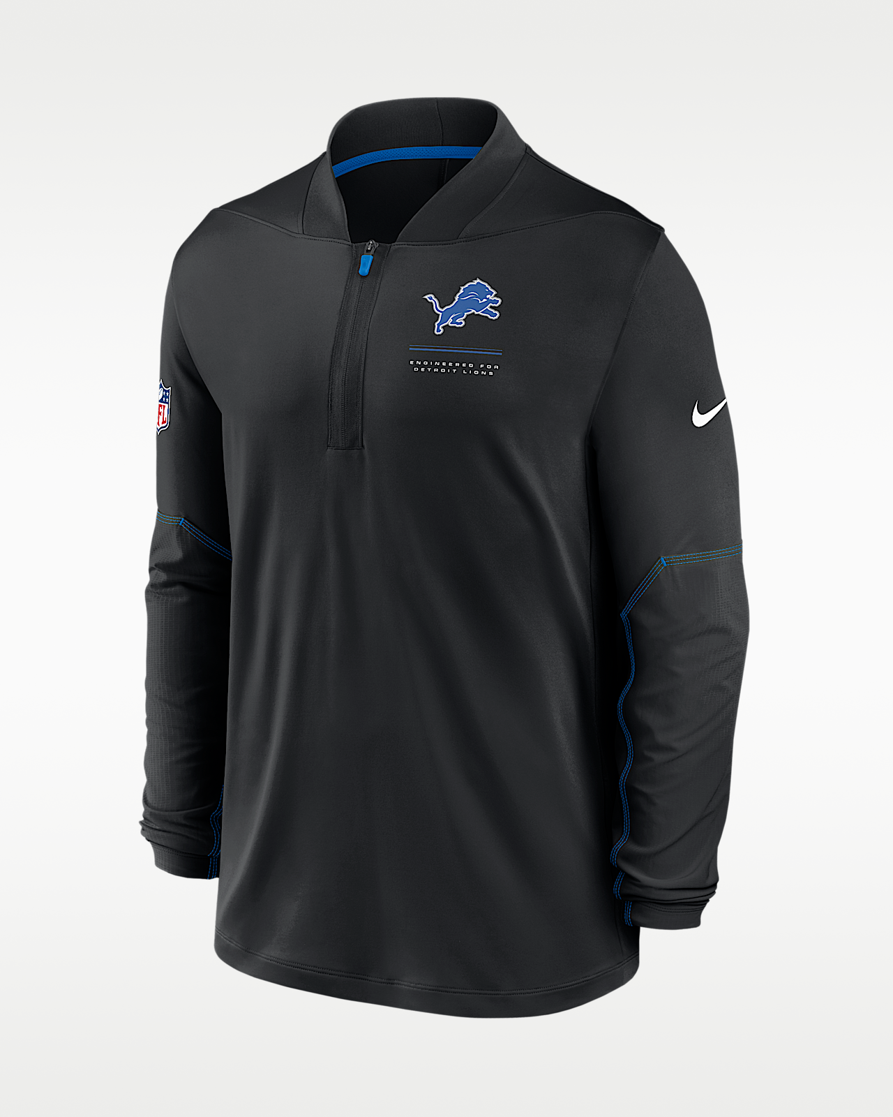 Мужские  Detroit Lions Sideline Nike Dri-FIT NFL 1/2-Zip Top
