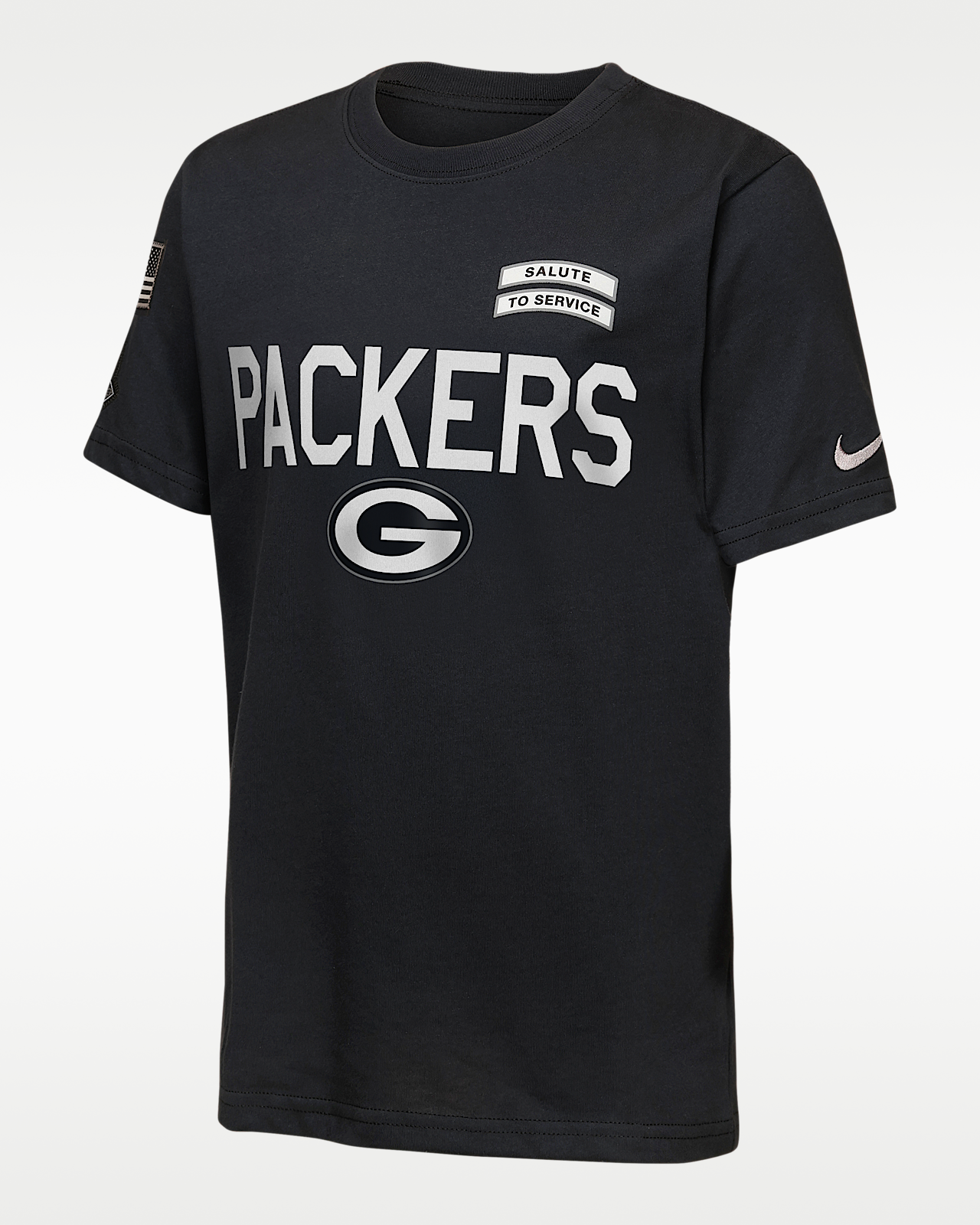 Детская футболка Green Bay Packers Salute to Service Sideline Big Kids' Nike Dri-FIT NFL