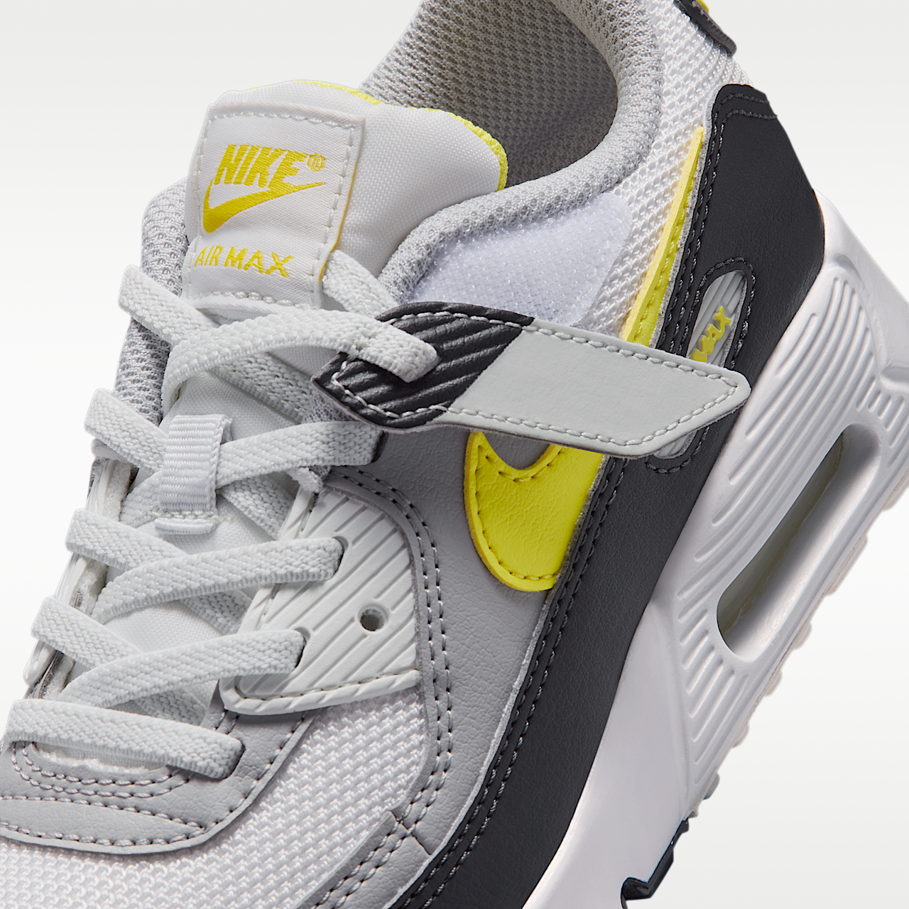 Nike Air max 90 sneaker Off White/Dark Smoke Grey/Light Smoke Grey/Sonic Yellow