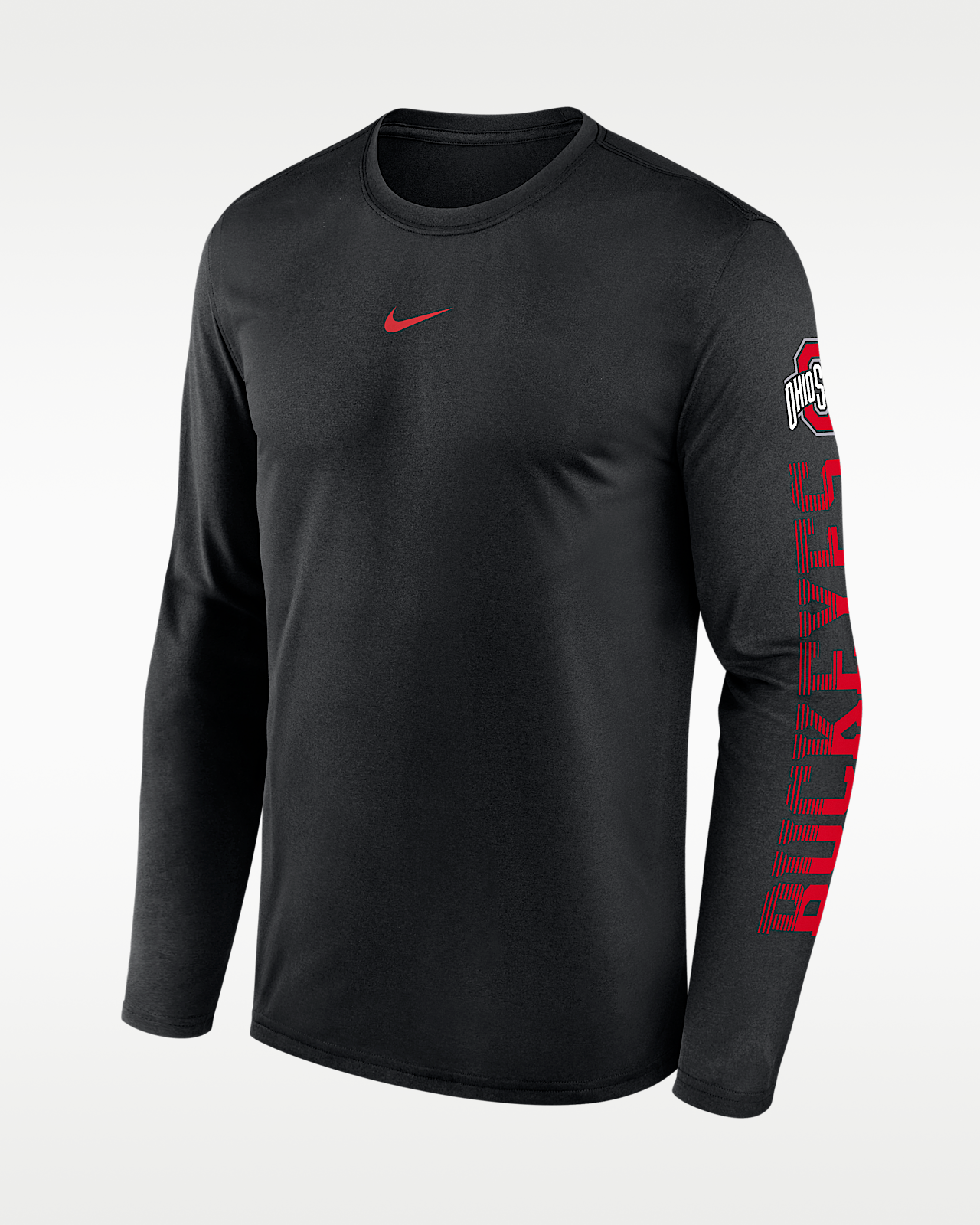 Мужская футболка Ohio State Primetime Stack Legend Nike Dri-FIT College Long-Sleeve