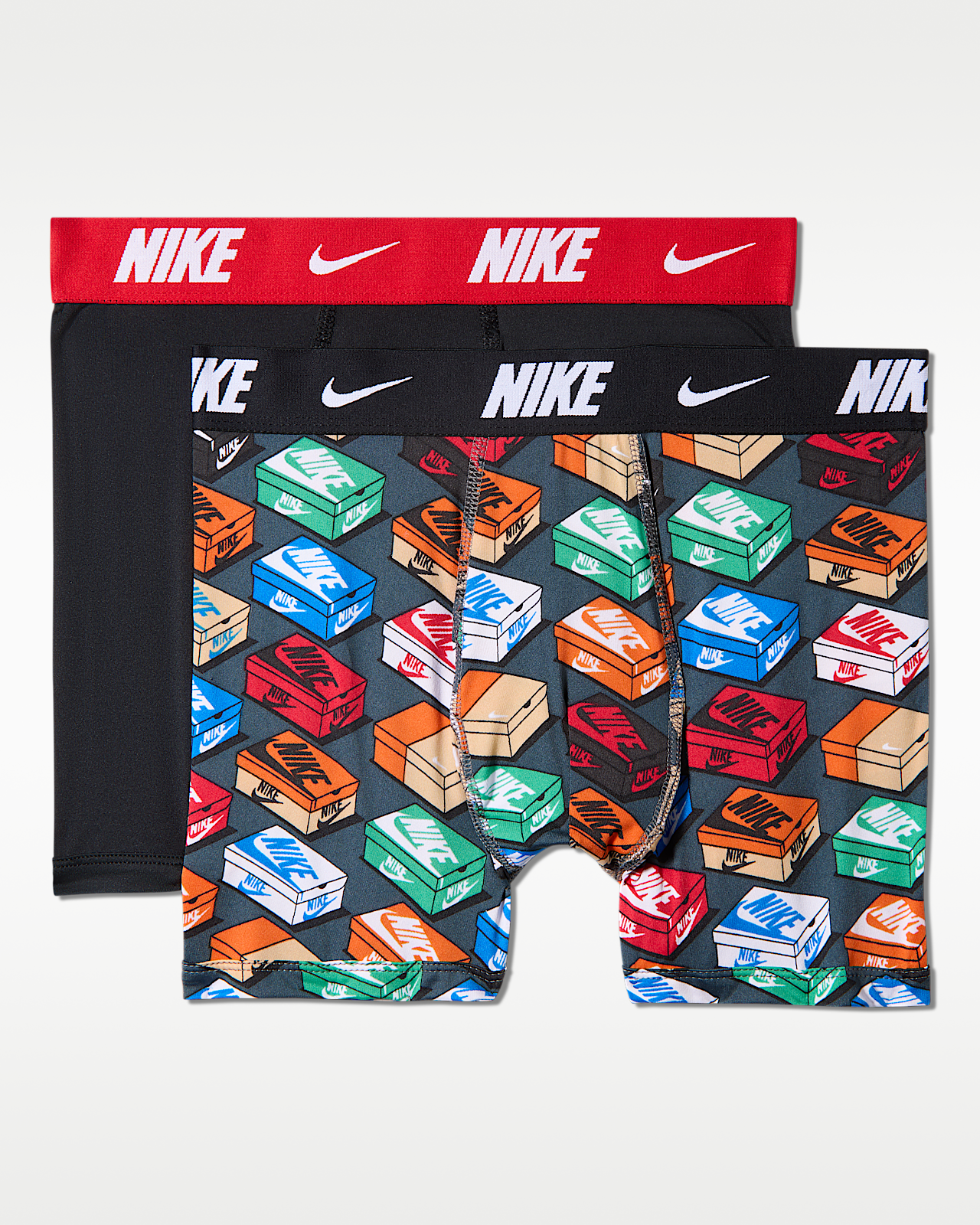 Подростковые  Nike Big Kids' Dri-FIT Printed Boxer Briefs (2-Pack)