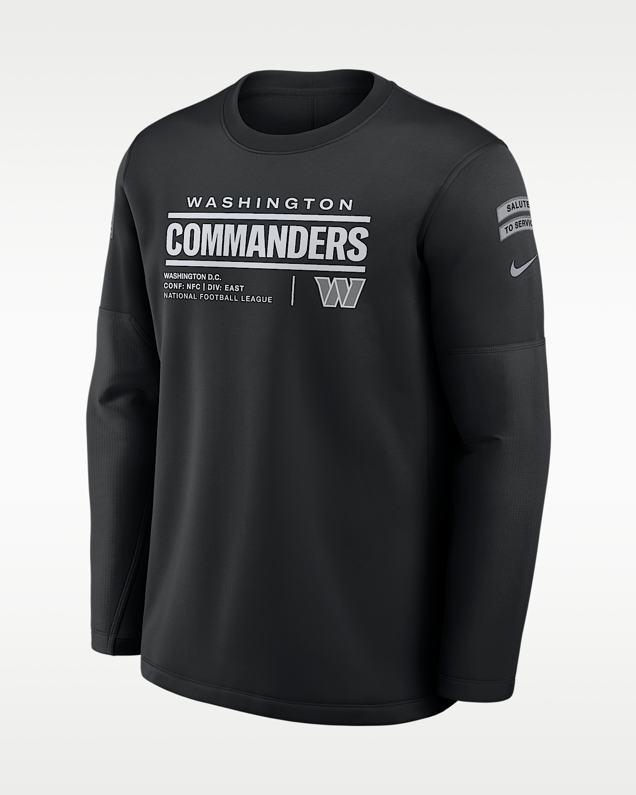 Мужские  Washington Commanders Salute to Service Sideline Coaches Nike NFL Pullover Crew