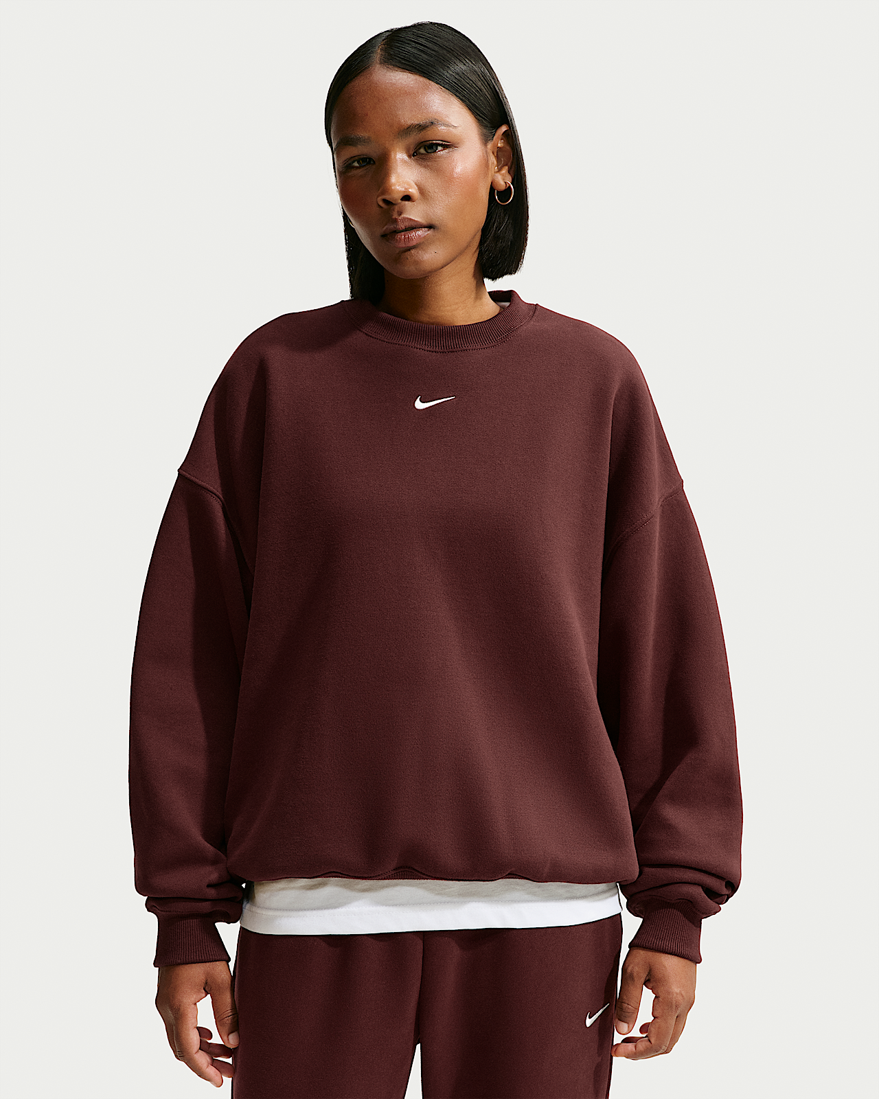Женский свитшот Nike Studio Fleece Medium Weight Oversized Crew-Neck