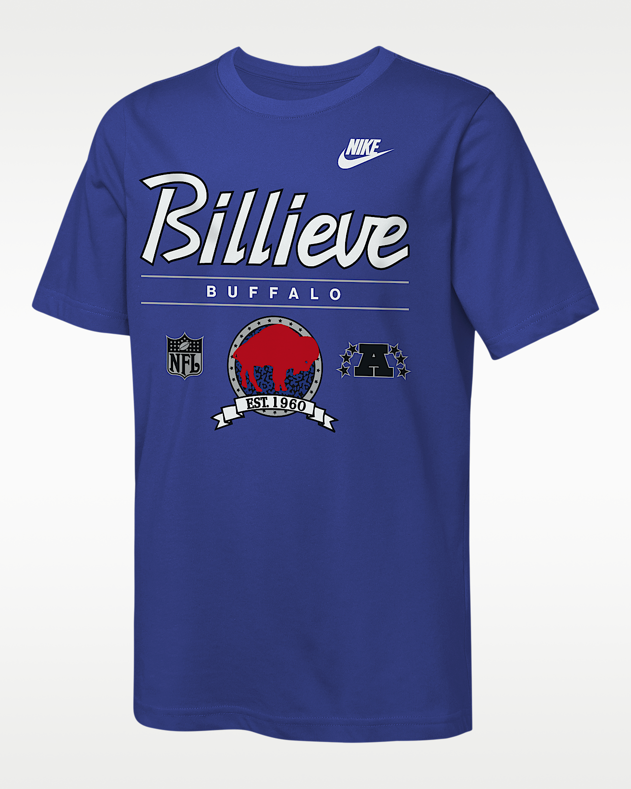 Детская футболка Buffalo Bills Rewind Hometown Slub Big Kids' Nike Dri-FIT NFL