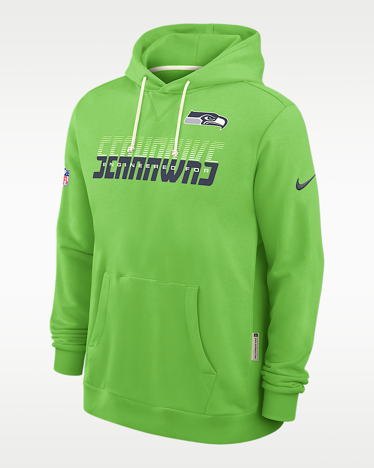 Мужское худи Seattle Seahawks Sideline Standard Issue Nike Dri-FIT NFL Pullover Hoodie