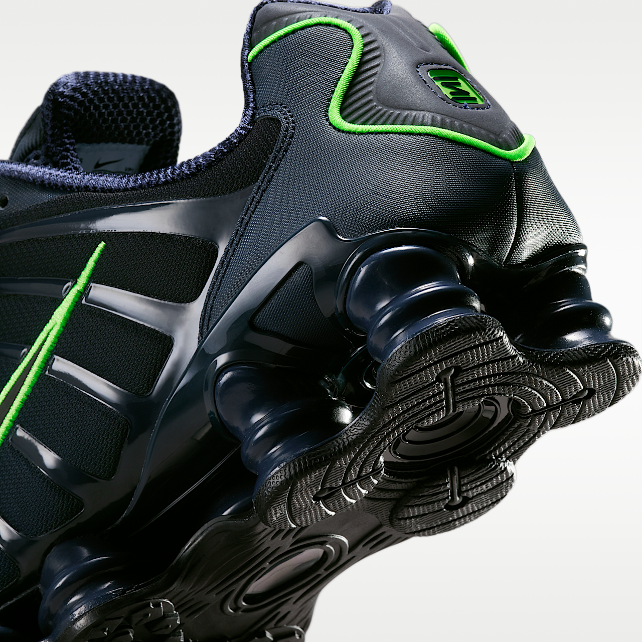 Nike Nike Shox sneaker Thunder Blue/Obsidian/Green Strike/Zwart