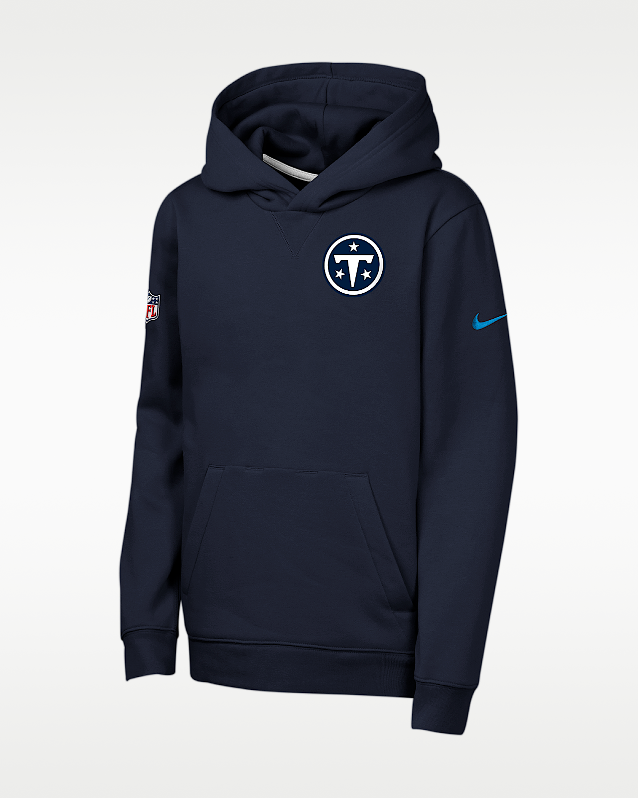 Детское худи Tennessee Titans Rivalries Collection Sideline Club Big Kids' Nike NFL Pullover Hoodie