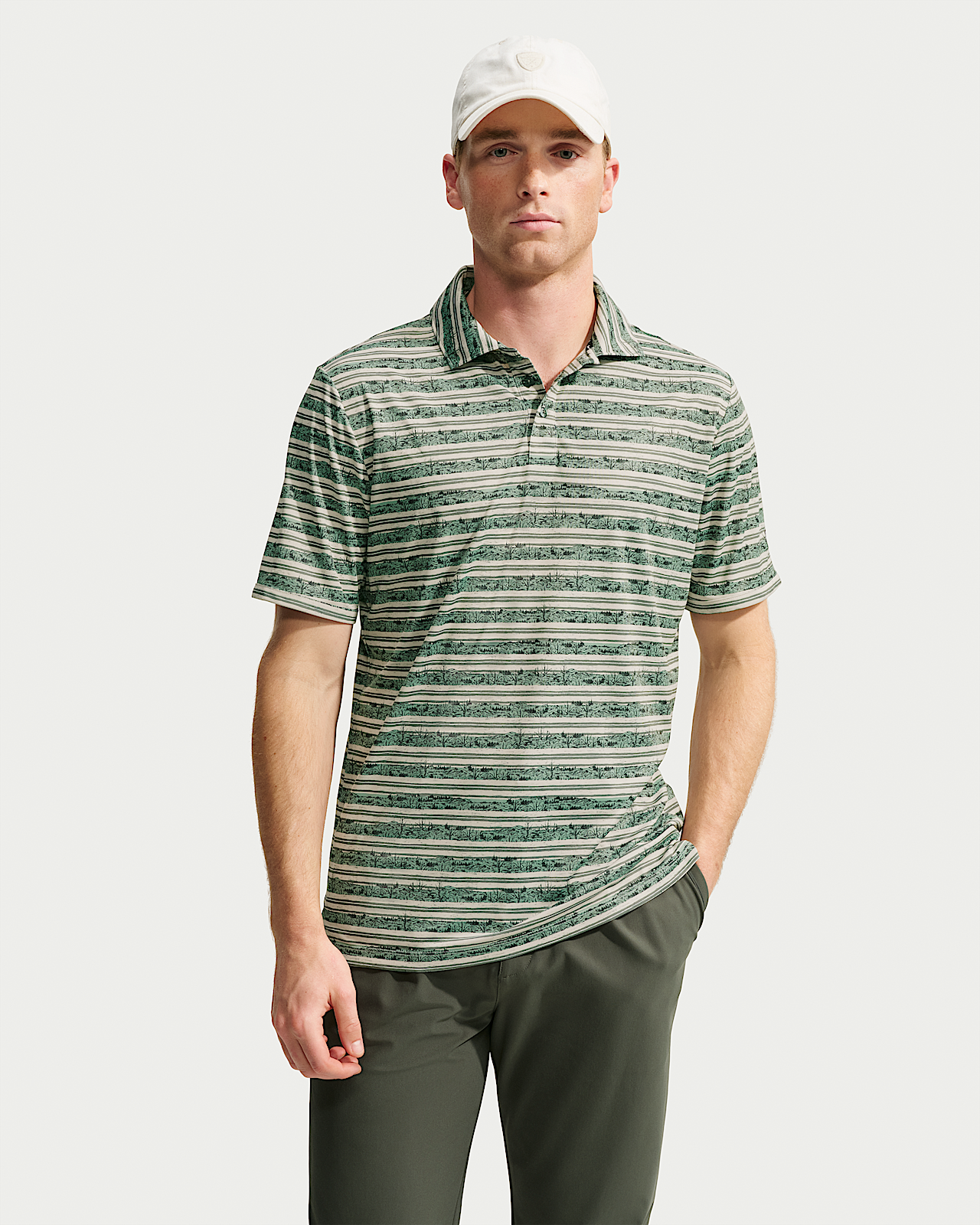 Мужские  Nike Par Dri-FIT Striped Golf Polo
