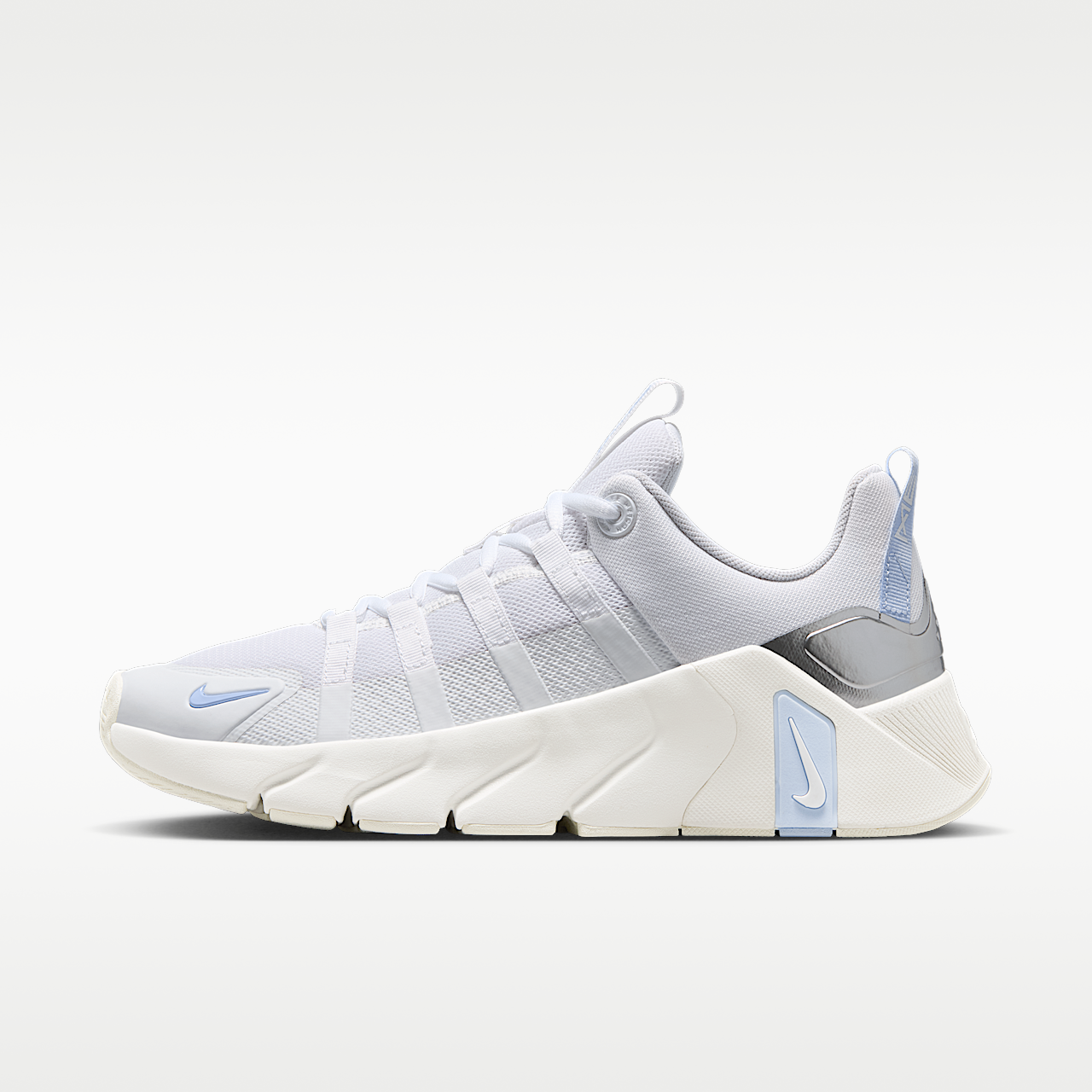 Nike Free sneaker Wit/Hydrogen Blue/Metallic Silver/Wit