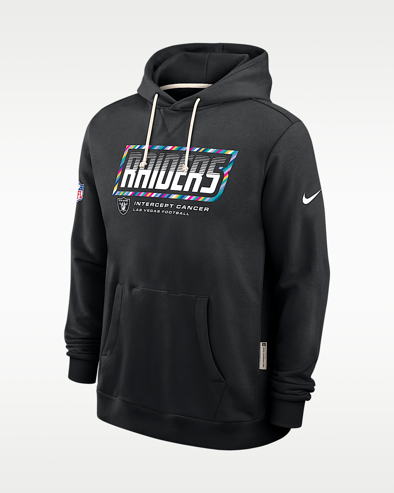 Мужское худи Las Vegas Raiders Crucial Catch Sideline Standard Issue Nike Dri-FIT NFL Pullover Hoodie