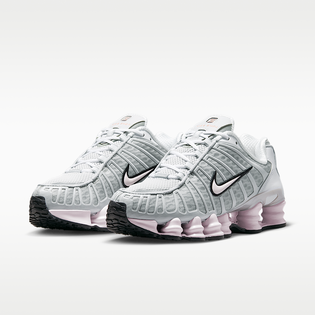 Nike Nike Shox sneaker Neutral Grey/Metallic Silver/Zwart/Pearl Pink