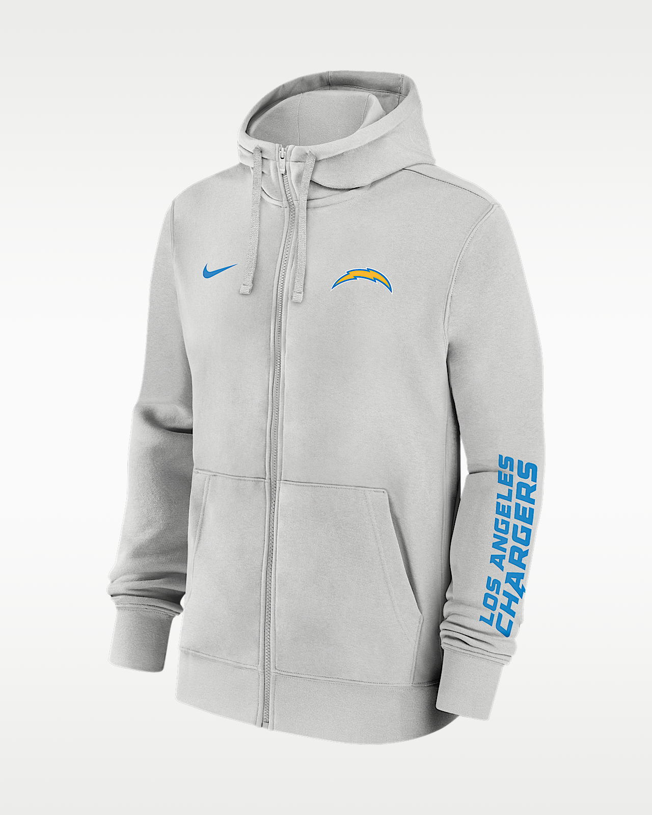 Мужское худи Los Angeles Chargers Club Nike NFL Full-Zip Hoodie