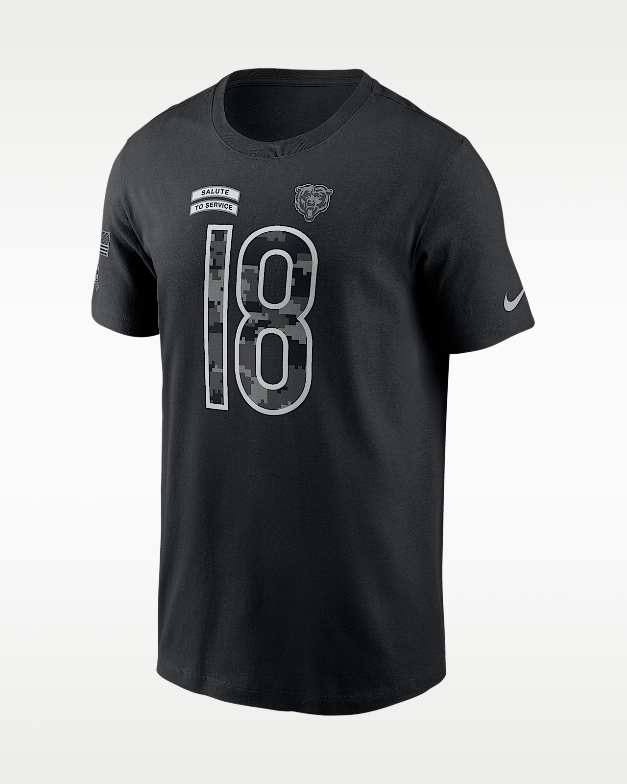 Мужская футболка Caleb Williams Chicago Bears Salute to Service Nike NFL