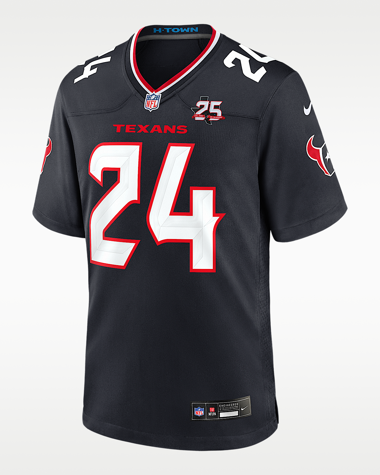 Мужские джерси Derek Stingley Jr. Houston Texans 25th Season Nike NFL Game Jersey