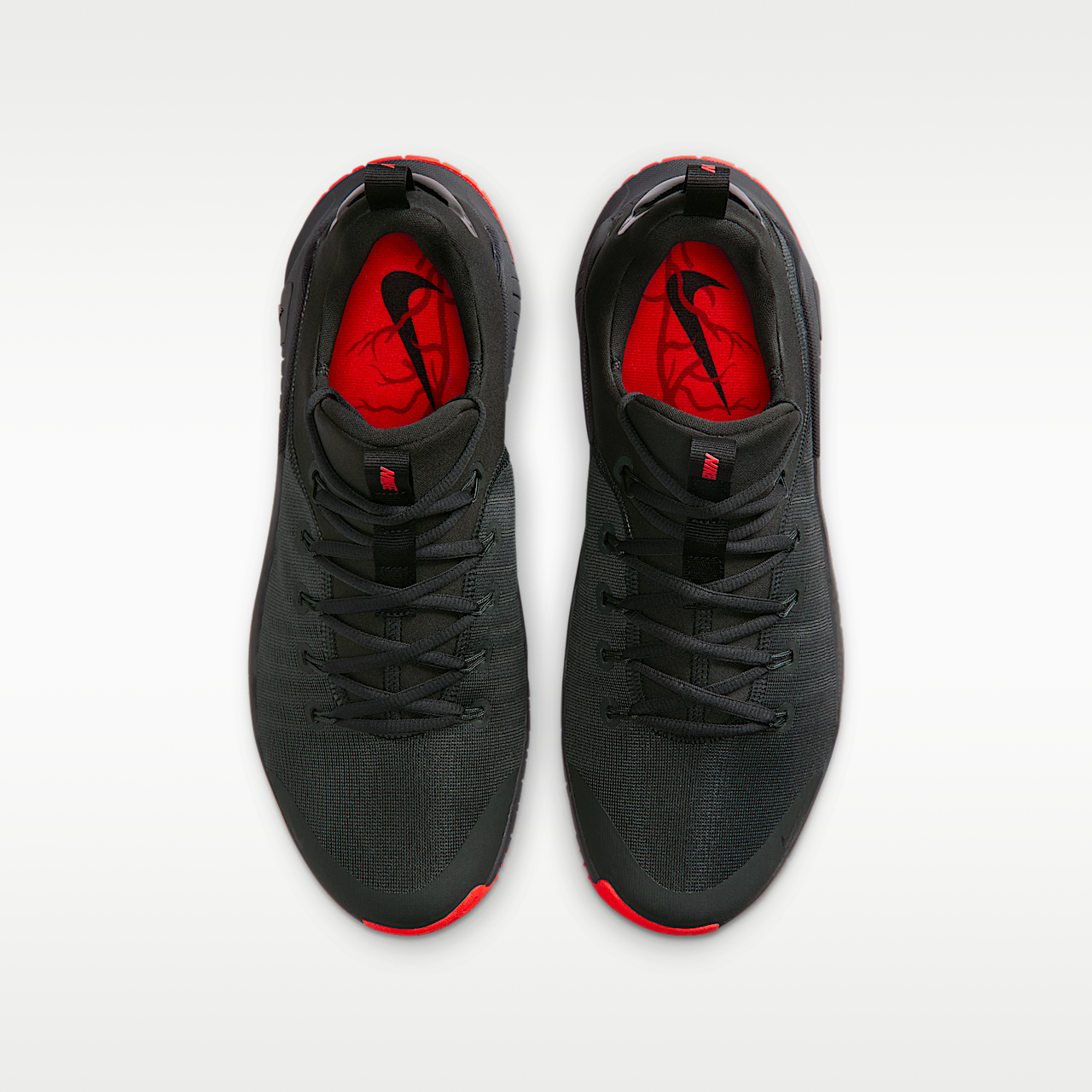 Nike Free sneaker Dark Smoke Grey/Bright Crimson/Zwart