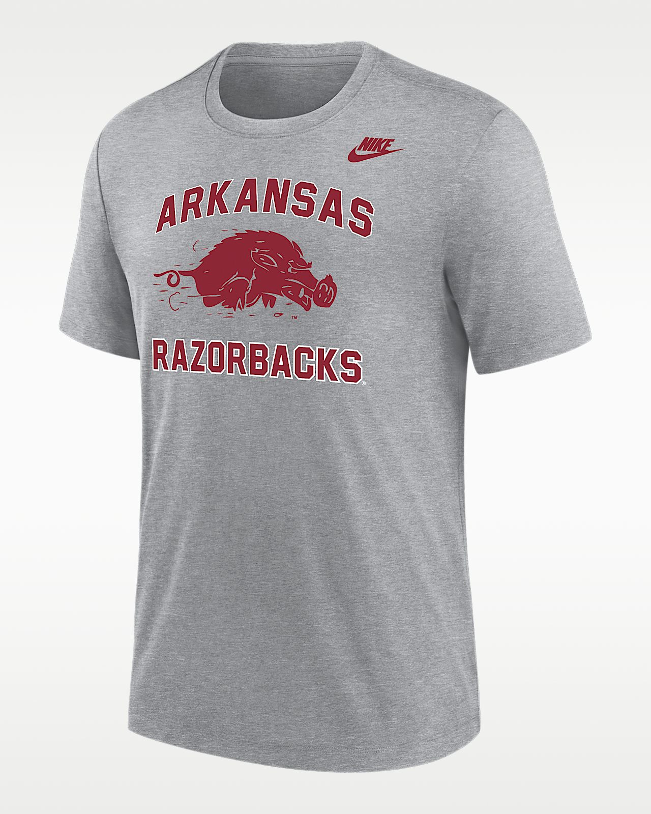 Мужская футболка Arkansas Razorbacks Nike Football Tri-Blend для футбола
