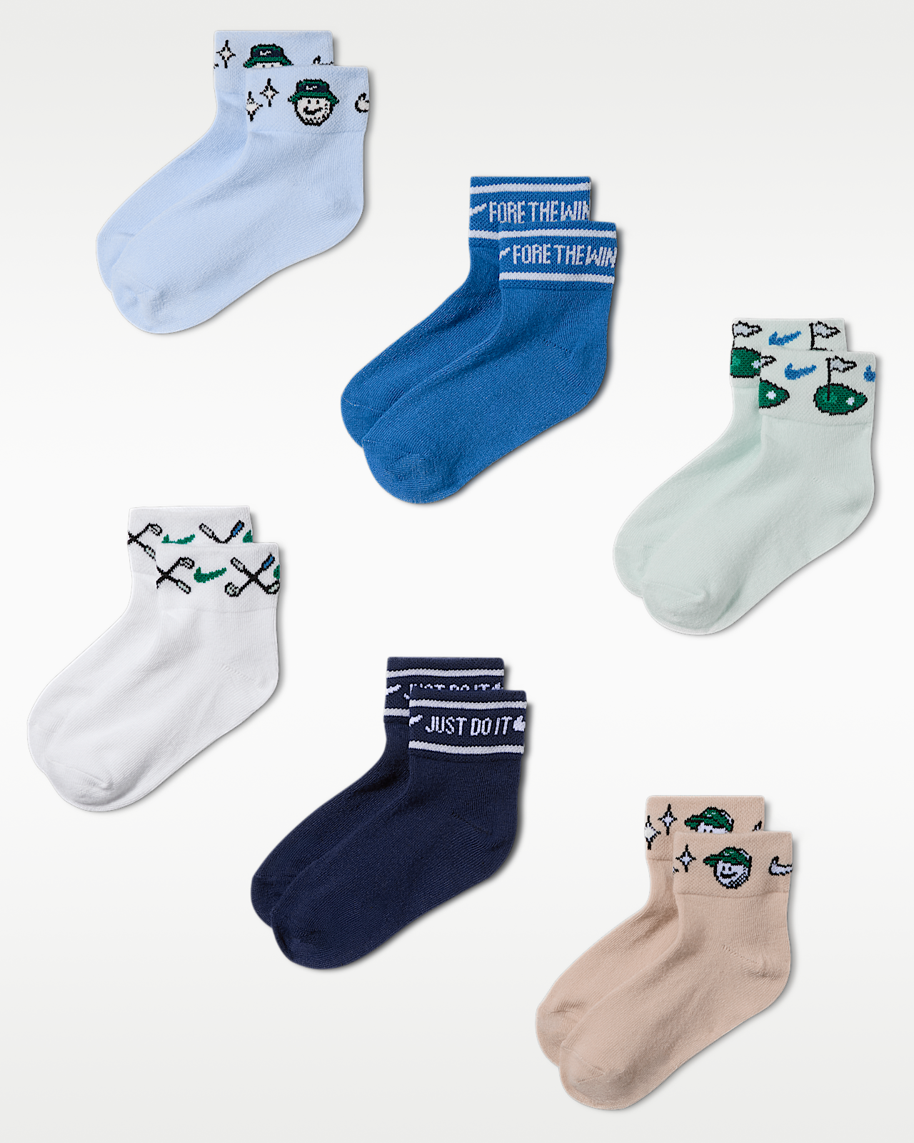 Детские носки Nike Kids' Fore the Win Welt Art Socks (6 Pairs)