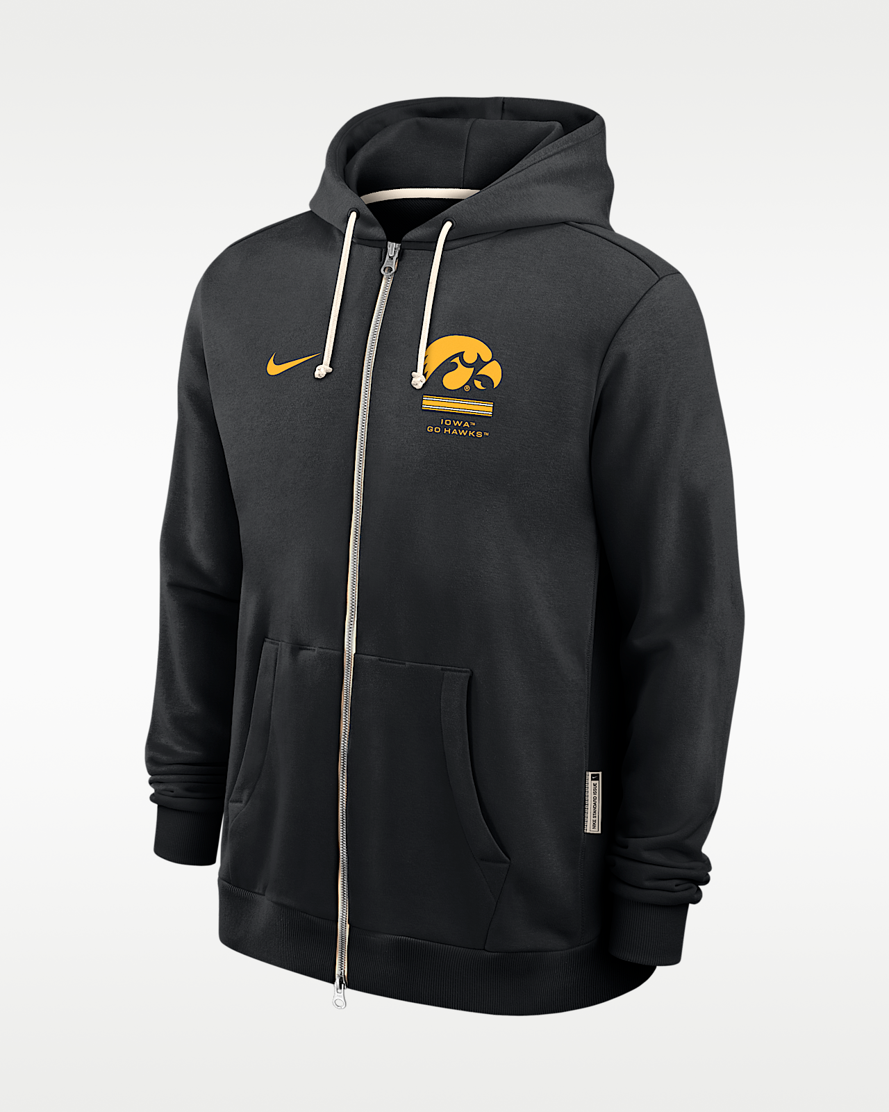 Мужское худи Iowa Sideline Standard Issue Nike Dri-FIT College Full-Zip Hoodie