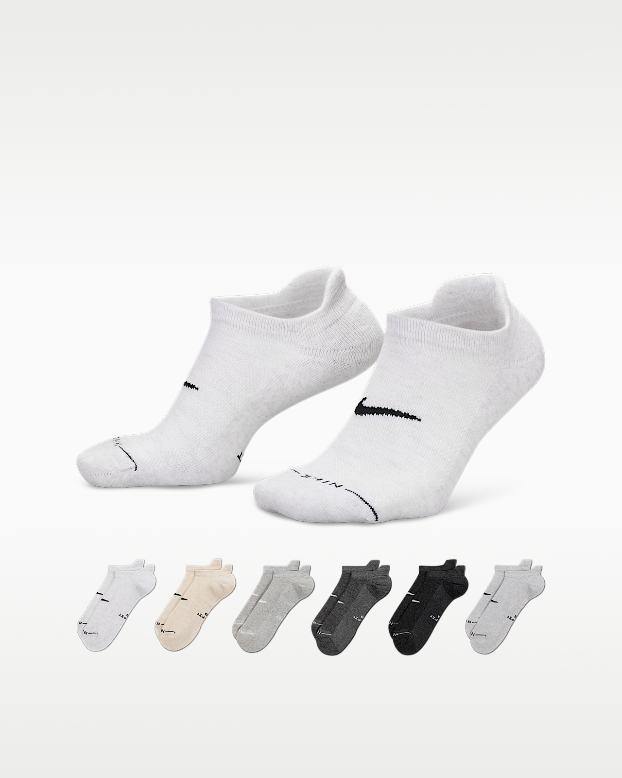 Unisex носки Nike Everyday Elevated No-Show Socks (6 Pairs)