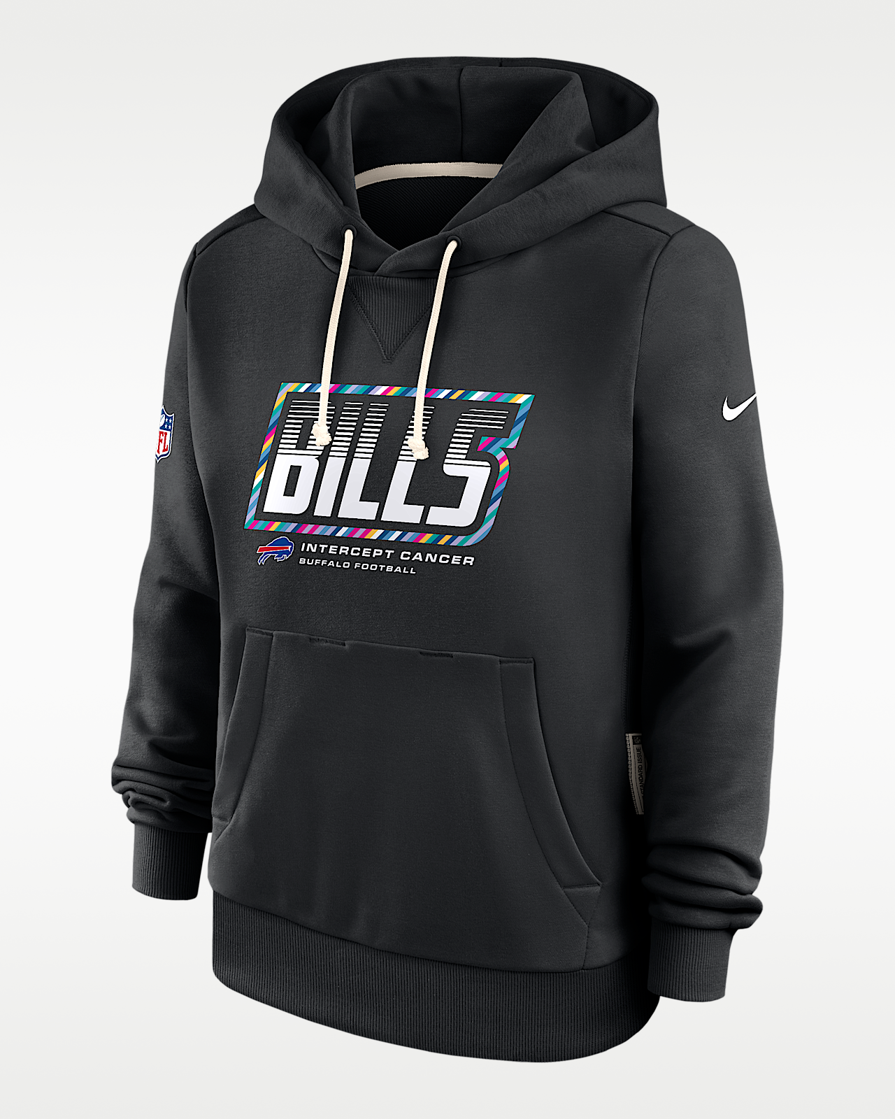 Женское худи Buffalo Bills Crucial Catch Standard Issue Nike Dri-FIT NFL Pullover Hoodie