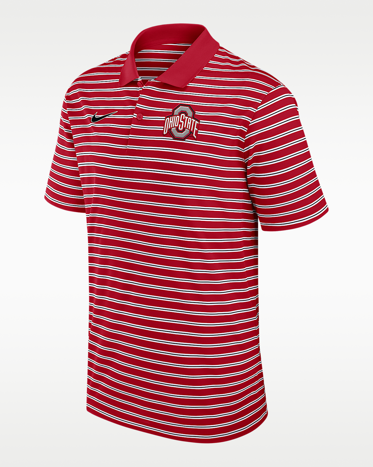 Мужские  Ohio State Buckeyes Primetime Victory Striped Nike Dri-FIT College Polo