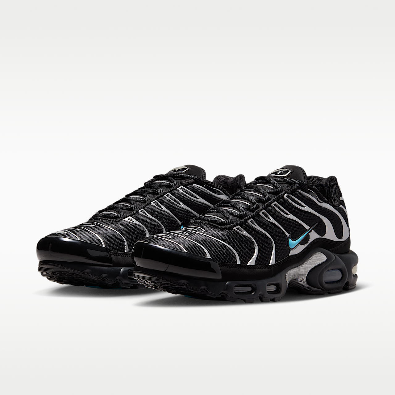 Nike Air Max Plus Premium sneaker Zwart/Chrome/Gamma Blue